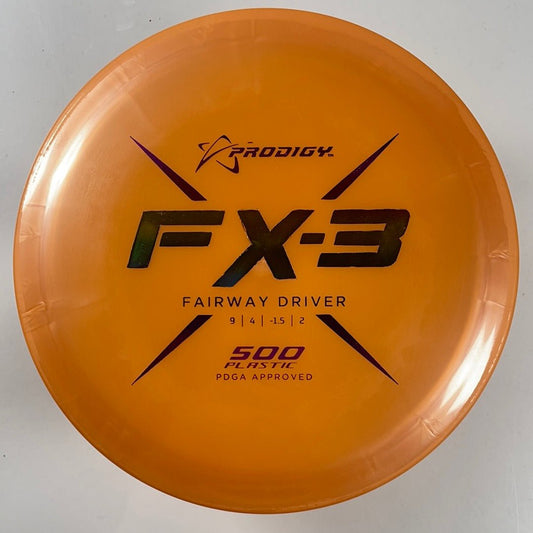 Prodigy Disc FX-3 | 500 | Orange/Rainbow 176g Disc Golf