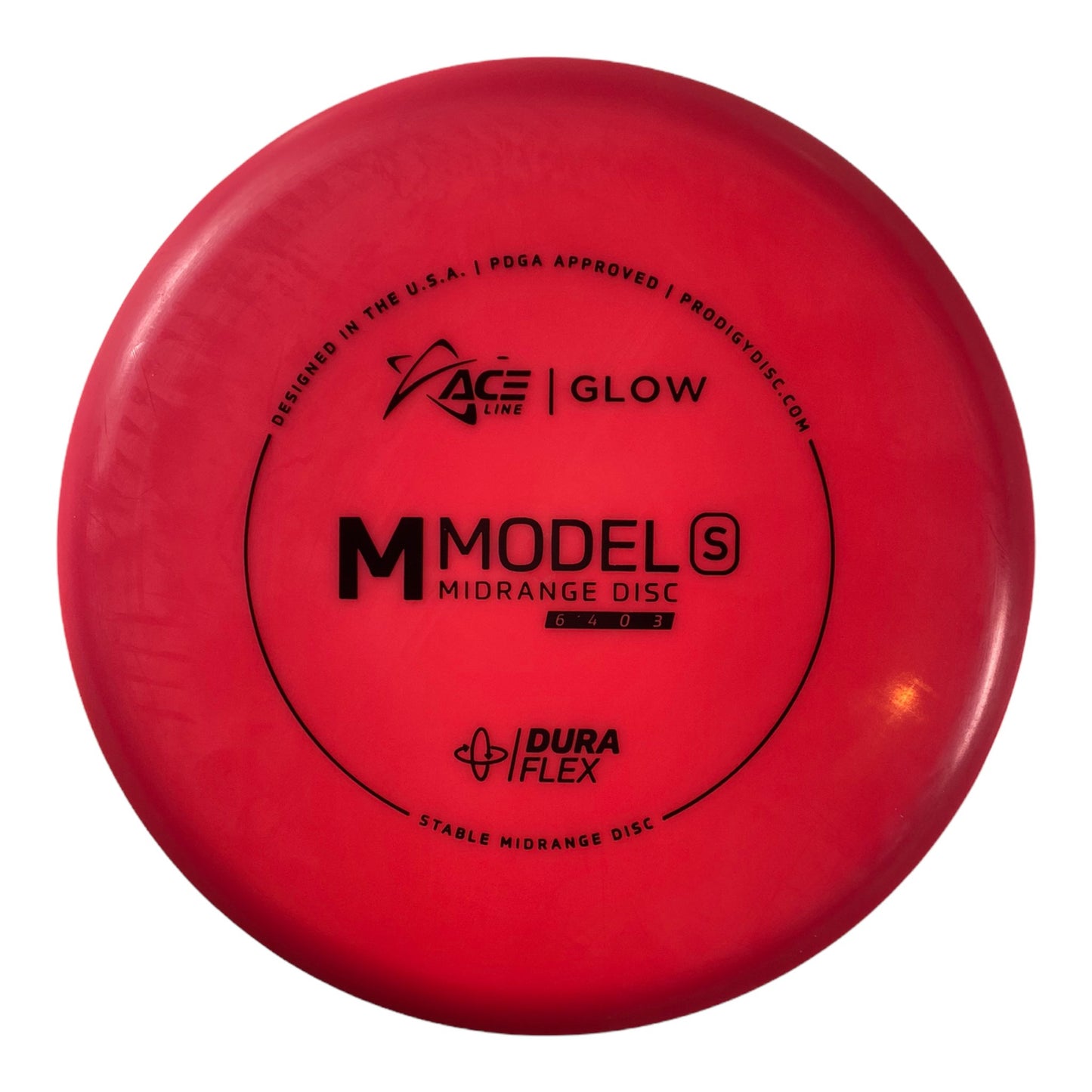 Prodigy Disc M Model S | Dura Flex Glow | Pink/Black 179g Disc Golf