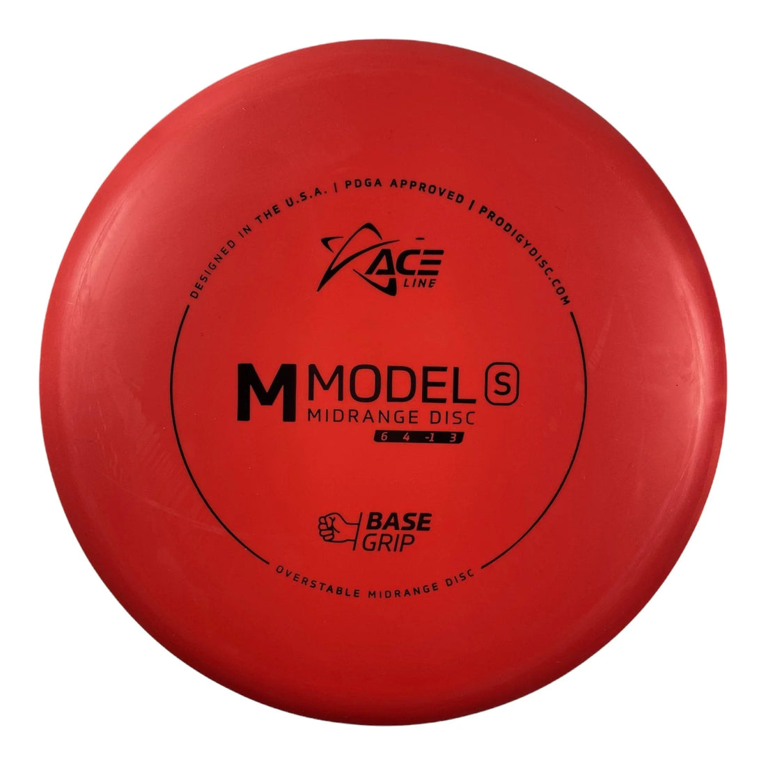 Prodigy Disc M Model S | Base Grip | Red/Black 178g Disc Golf