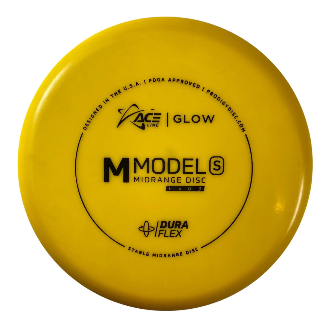 Prodigy Disc M Model S | Dura Flex Glow | Yellow/Black 177g Disc Golf