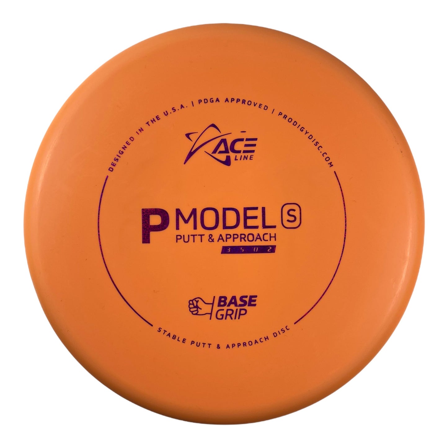 Prodigy Disc P Model S | Base Grip | Coral/Pink 174g Disc Golf