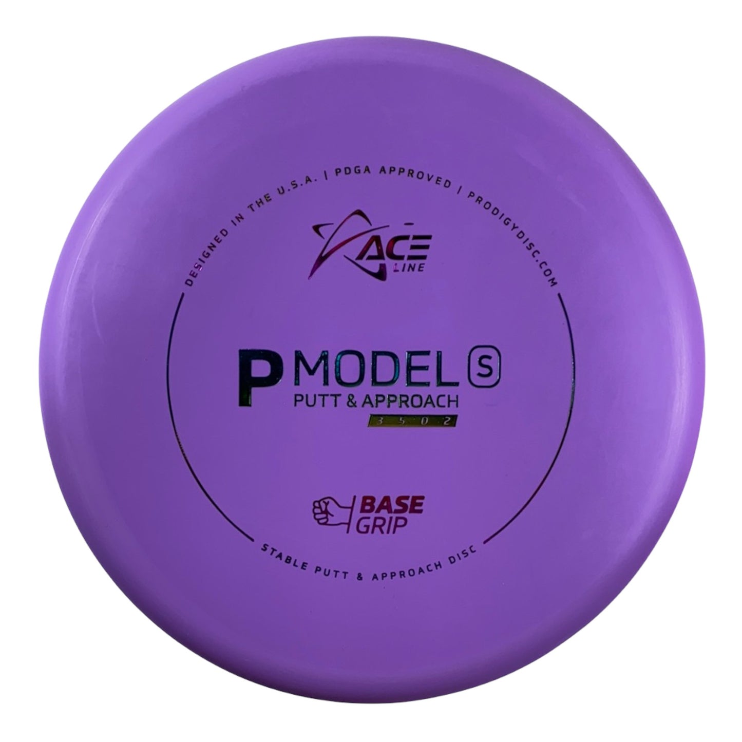 Prodigy Disc P Model S | Base Grip | Purple/Rainbow 174g Disc Golf