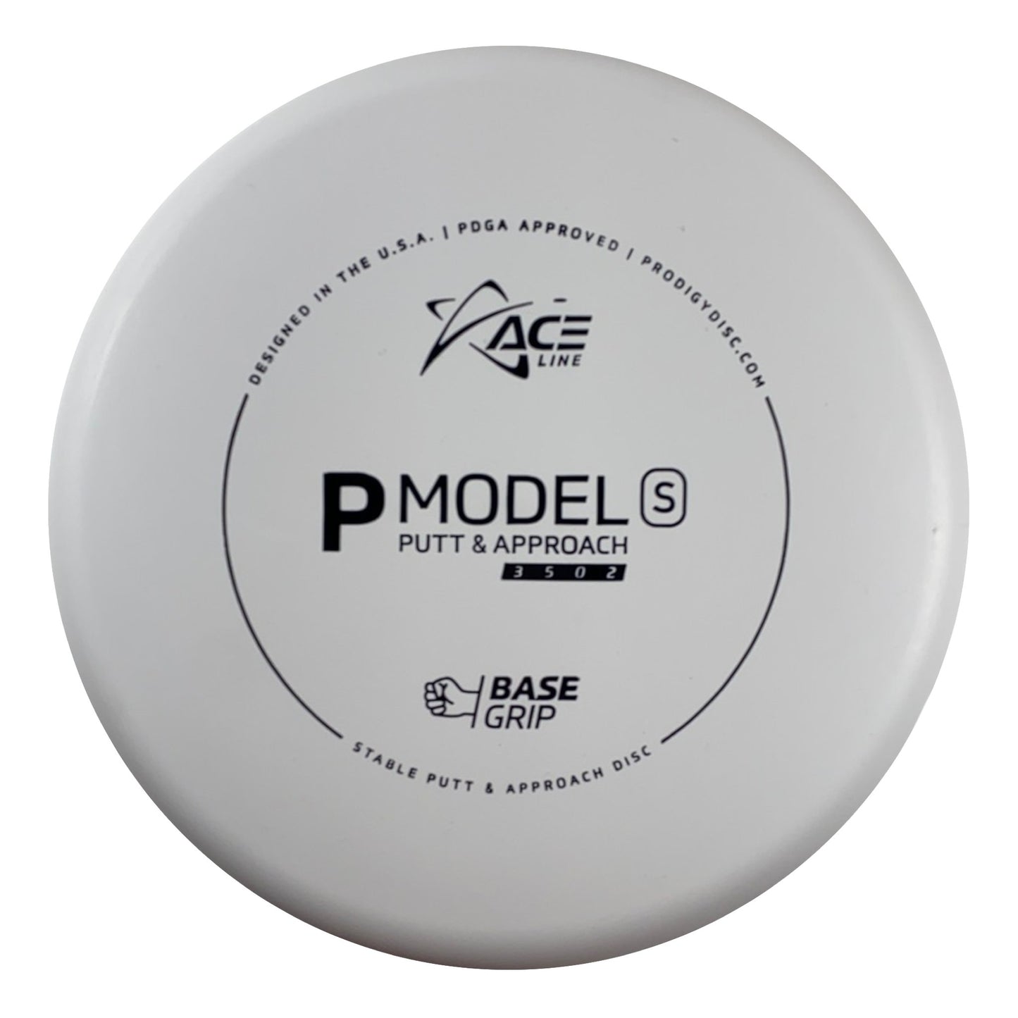 Prodigy Disc P Model S | Base Grip | White/Black 174g Disc Golf