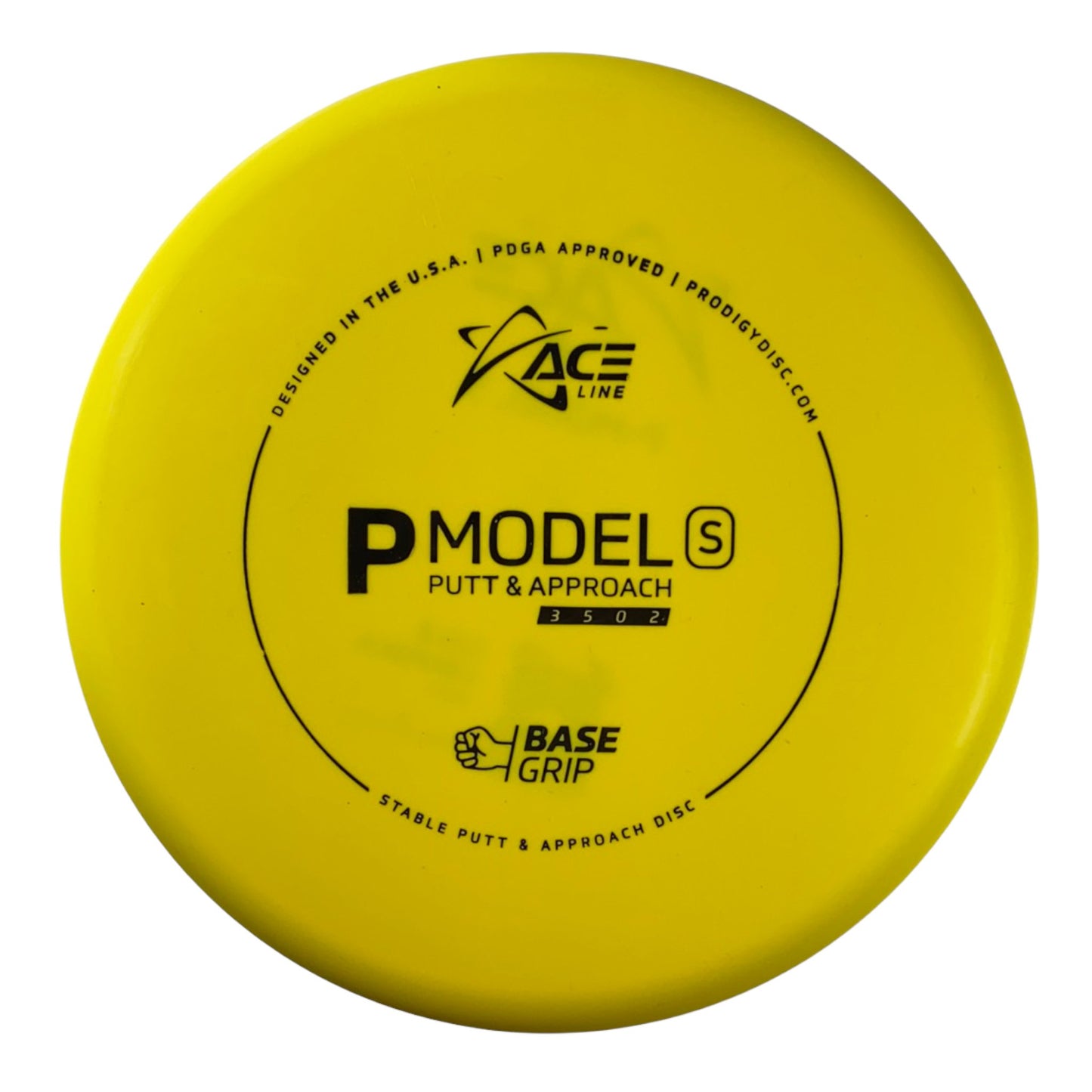 Prodigy Disc P Model S | Base Grip | Yellow/Black 165g Disc Golf