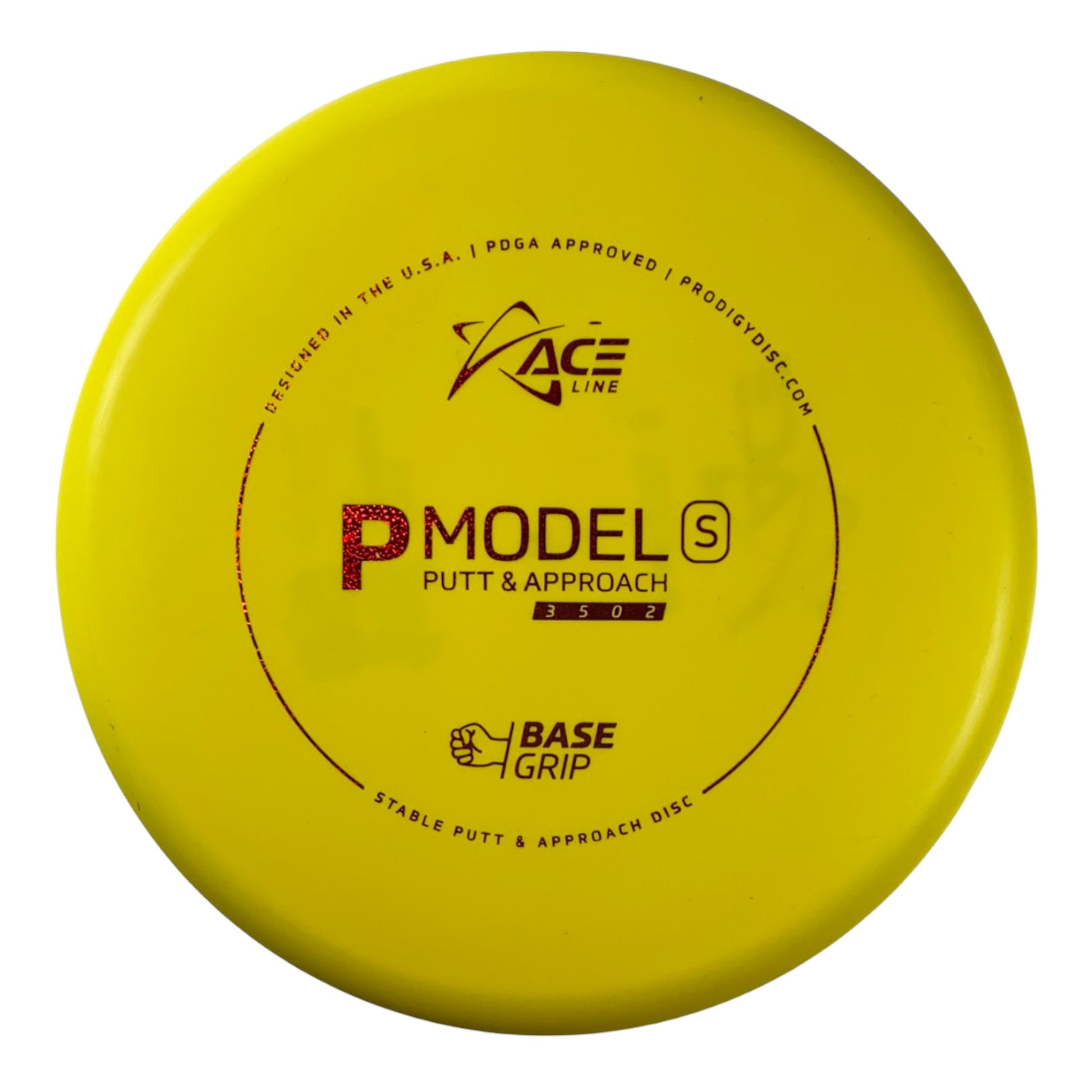 Prodigy Disc P Model S | Base Grip | Yellow/Red 174g Disc Golf