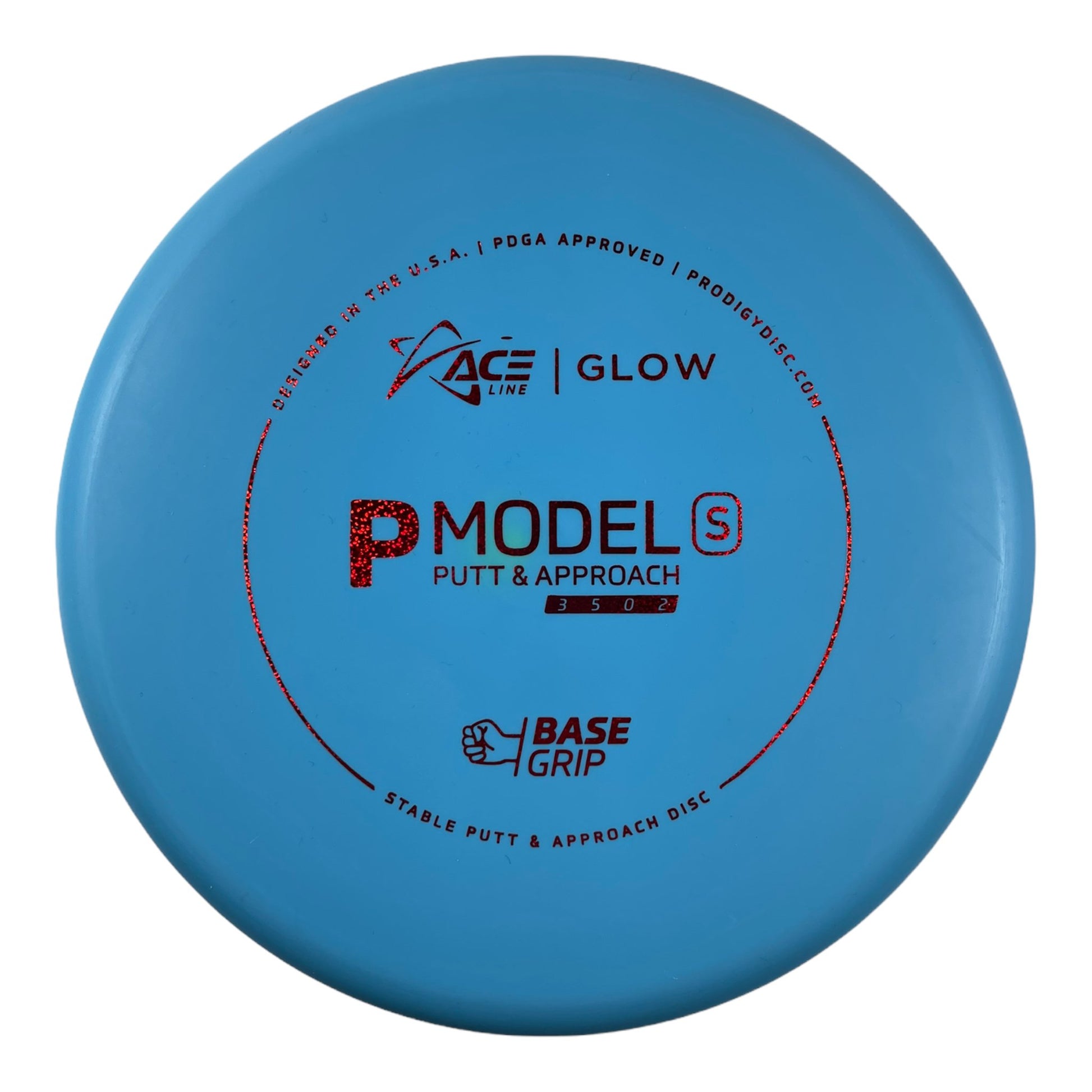 Prodigy Disc P Model S | Dura Flex Glow | Blue/Red 174-175g Disc Golf