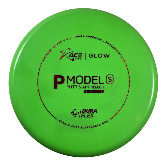 Prodigy Disc P Model S | Dura Flex Glow | Green/Red 175g Disc Golf