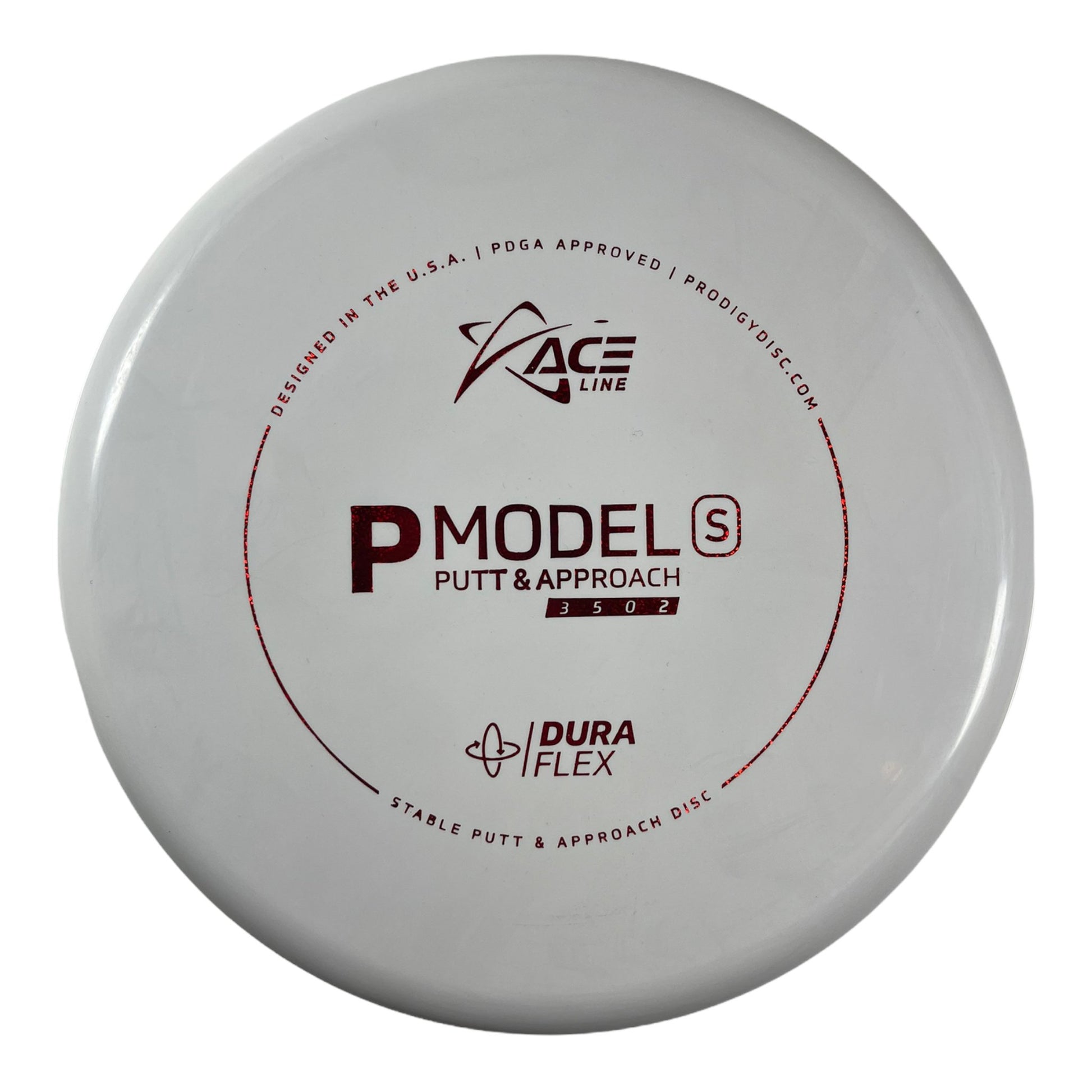 Prodigy Disc P Model S | Dura Flex | White/Red Disc Golf