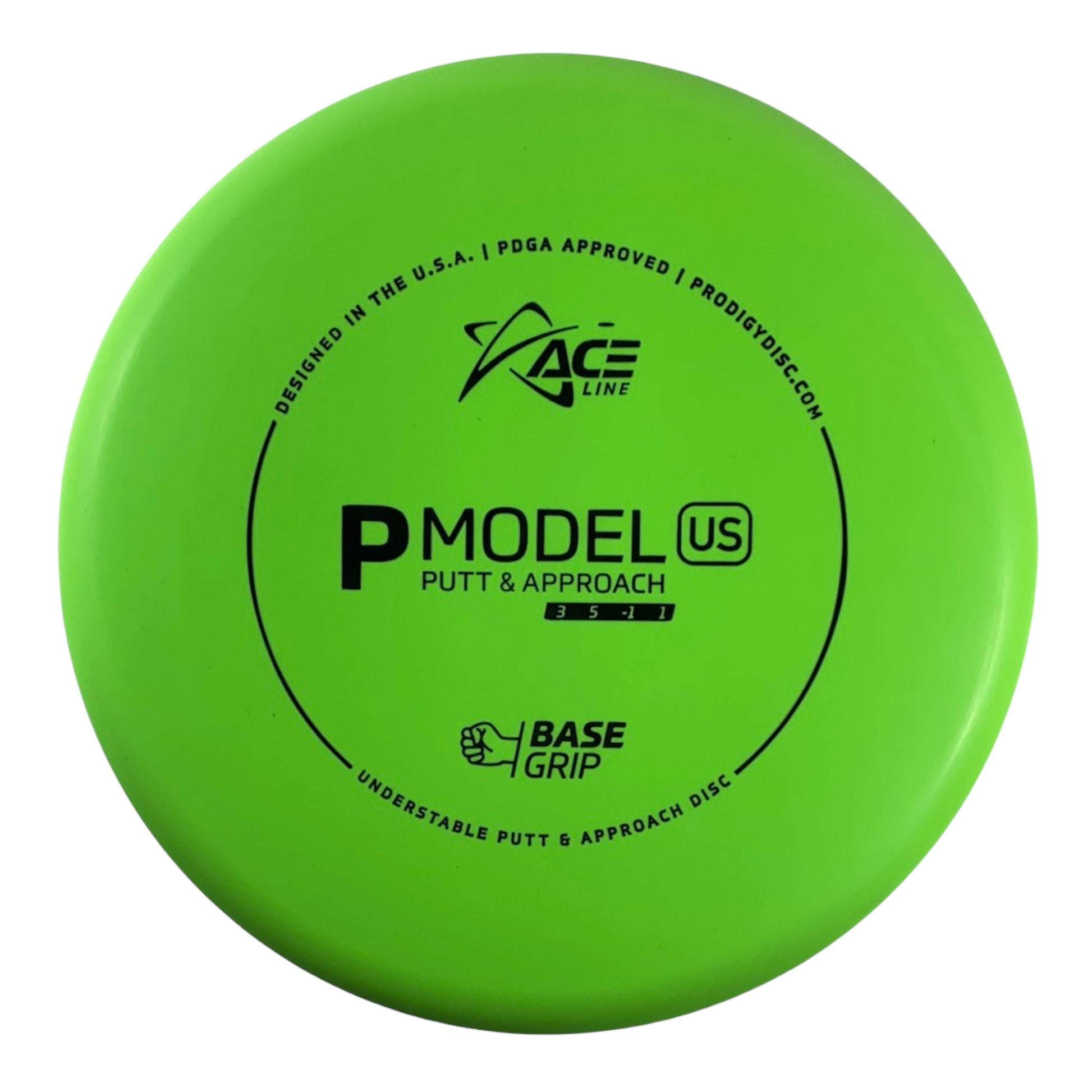 Prodigy Disc P Model US | Base Grip | Green/Black 175g Disc Golf