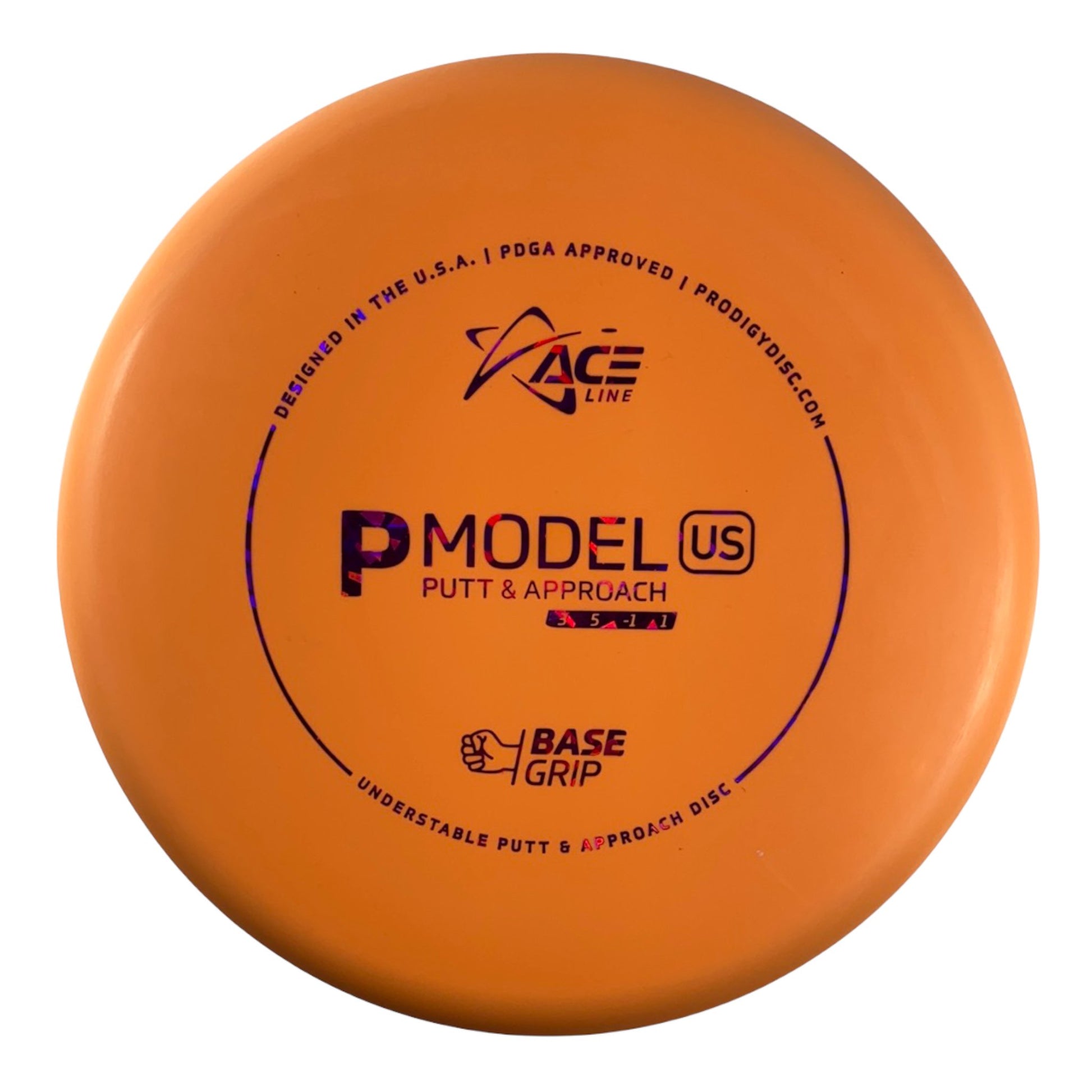 Prodigy Disc P Model US | Base Grip | Orange/Purple 174g Disc Golf