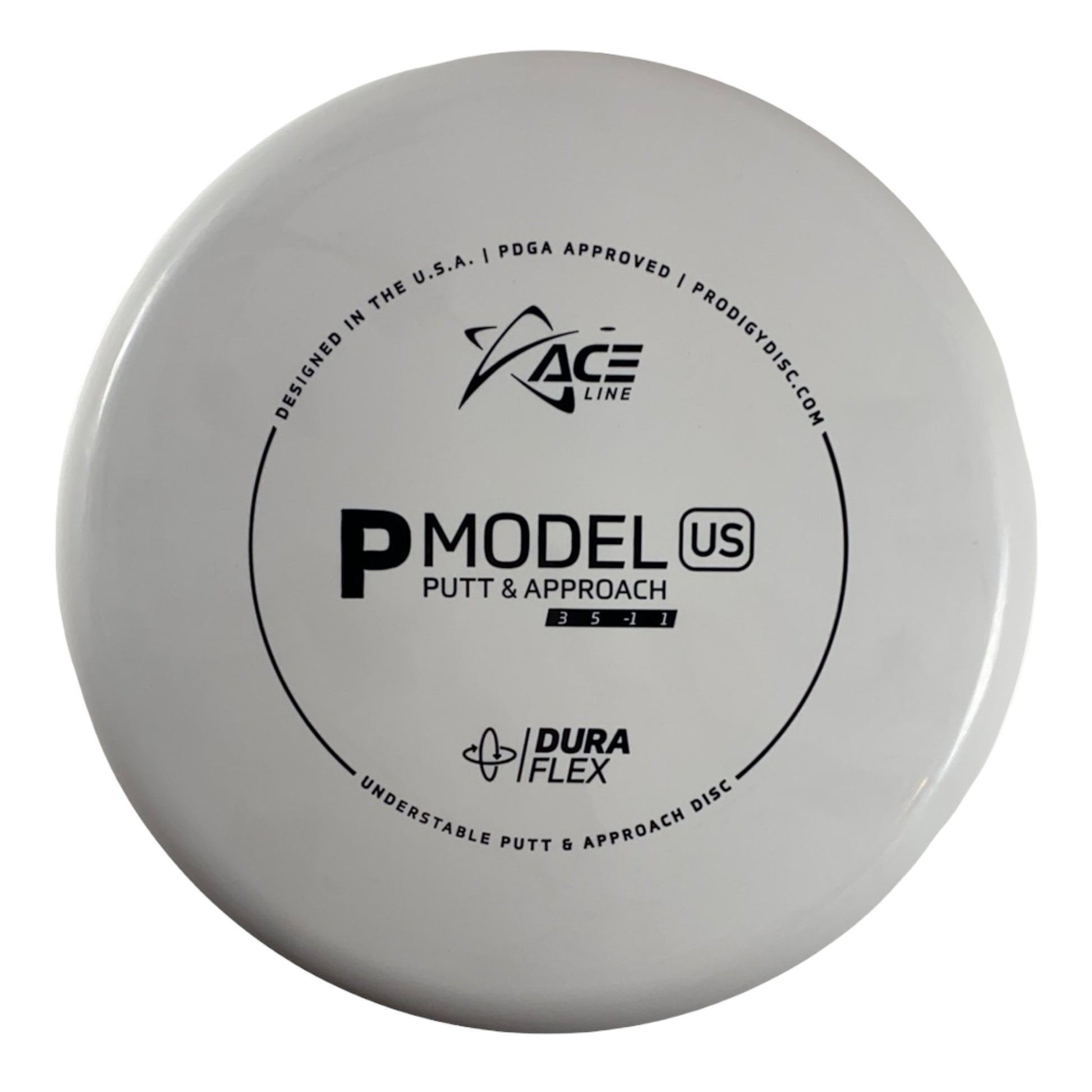 Prodigy Disc P Model US | Dura Flex | White/Black 174g Disc Golf
