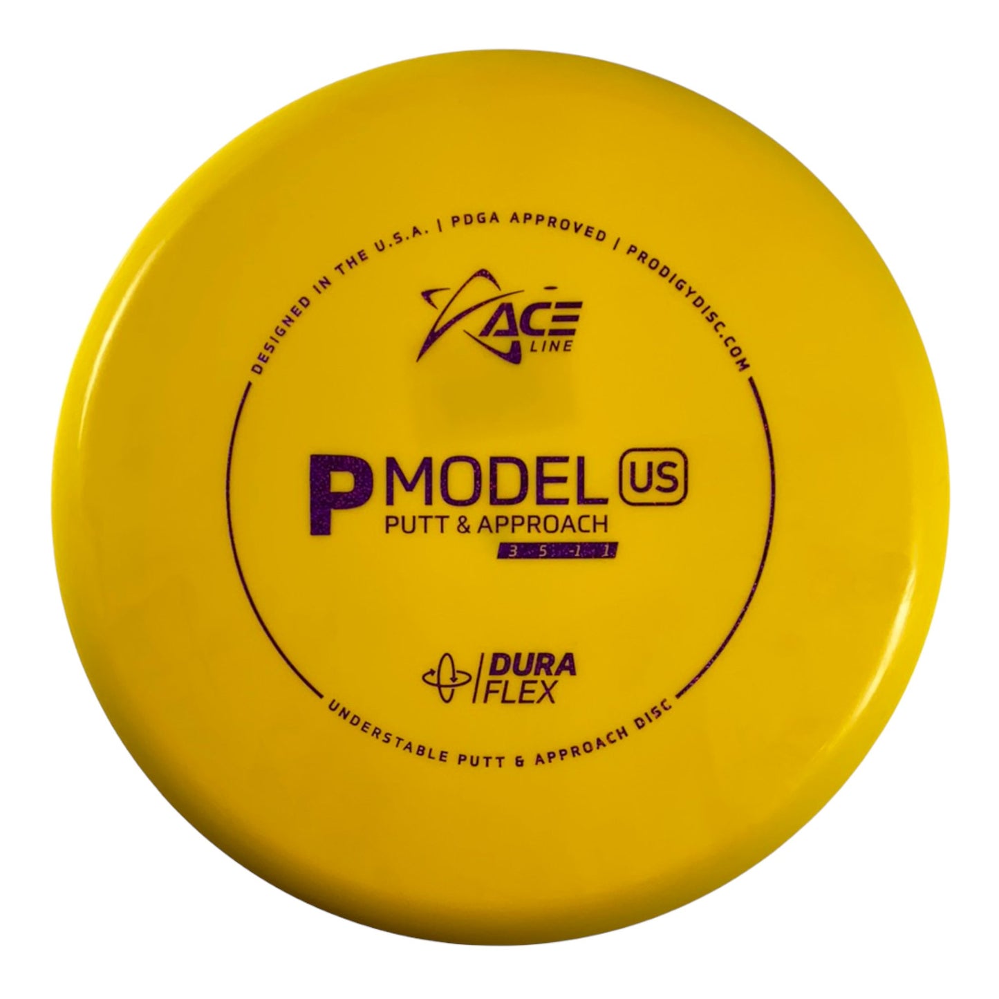 Prodigy Disc P Model US | Dura Flex | Yellow/Purple 174g Disc Golf