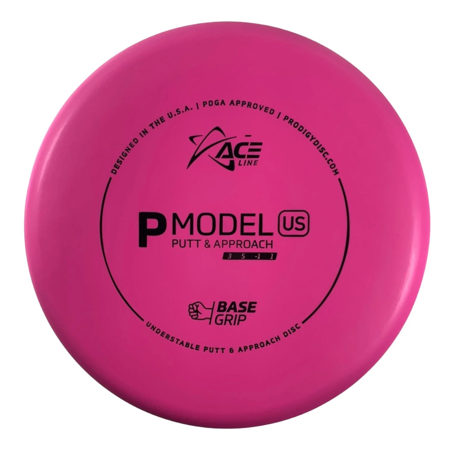 Prodigy Disc P Model US | Base Grip | Pink/Black 174 - 175g Disc Golf