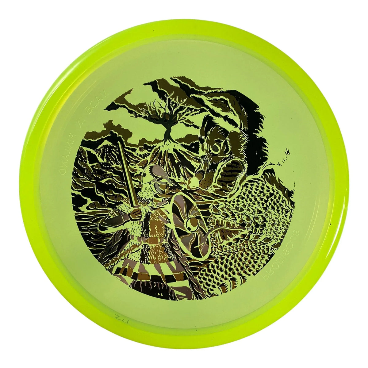 Prodiscus Stari | Premium | Green/Gold 172 - 175g (Infinite Discs Warrior Stamp) Disc Golf