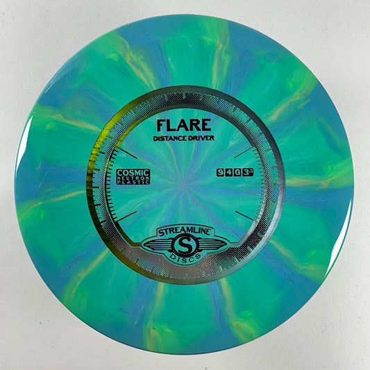 Streamline Discs Flare | Cosmic Neutron | Green/Blue 174g Disc Golf
