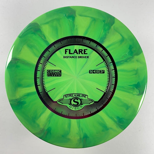 Streamline Discs Flare | Cosmic Neutron | Green/Red 166g Disc Golf