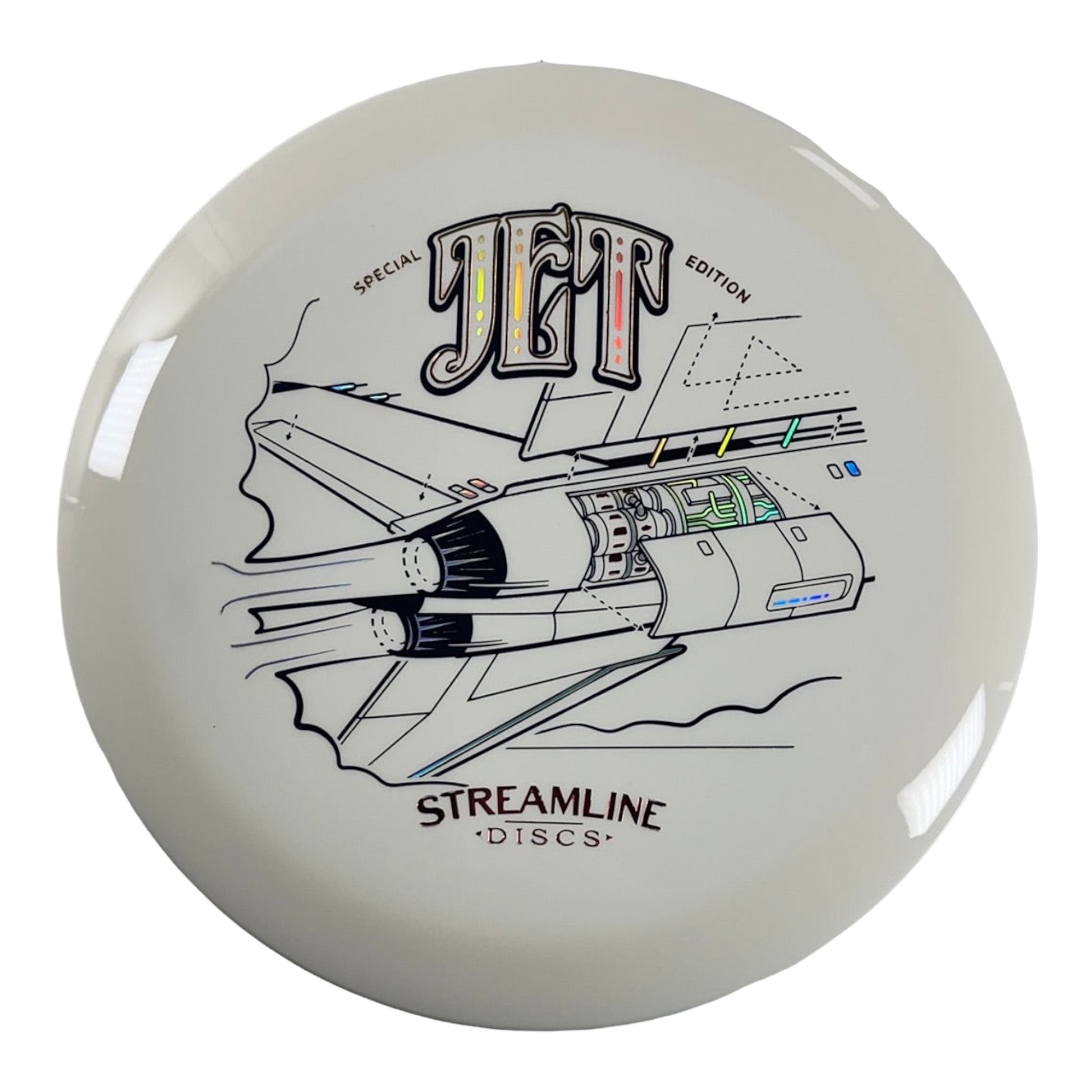 Streamline Discs Jet | Neutron | White/Gold 174g (Special Edition) Disc Golf