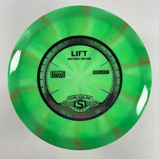 Streamline Discs Lift | Cosmic Neutron | Green/Purple 175g Disc Golf