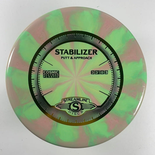 Streamline Discs Stabilizer | Cosmic Neutron | Green/Gold 169g Disc Golf