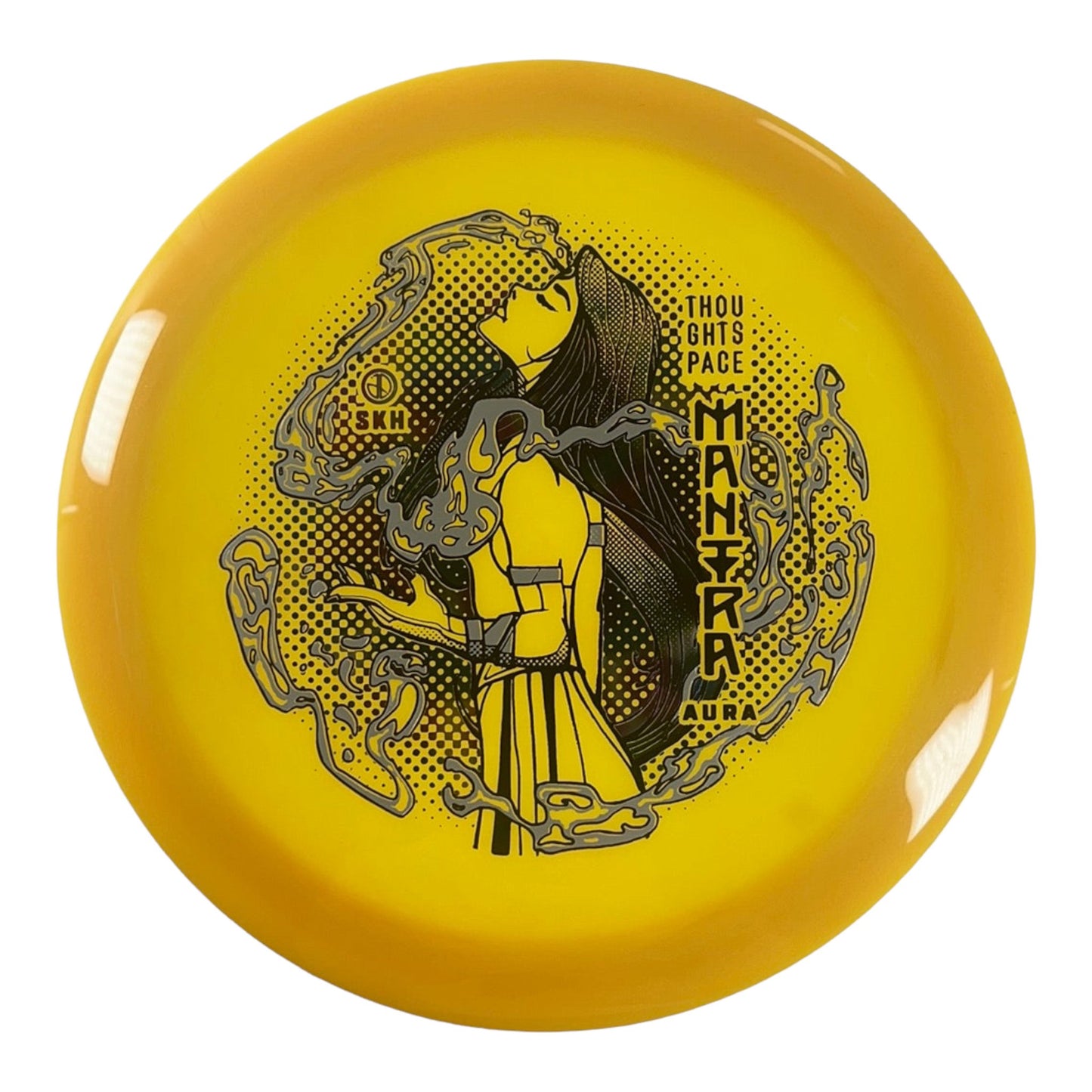 Thought Space Athletics Mantra | Aura | Yellow/Rainbow 175g Disc Golf