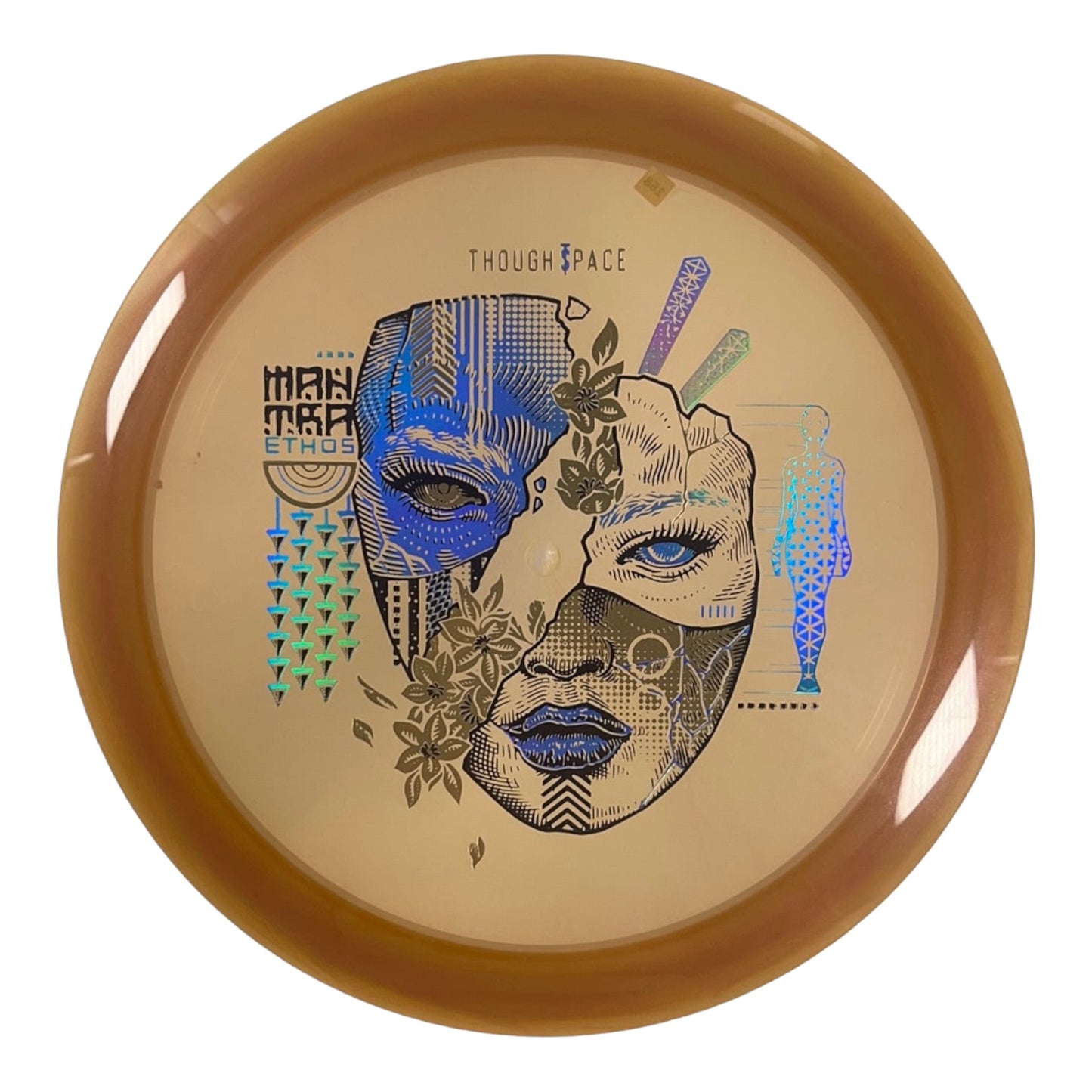 Thought Space Athletics Mantra | Ethos | Tan/Blue Holo 168g Disc Golf