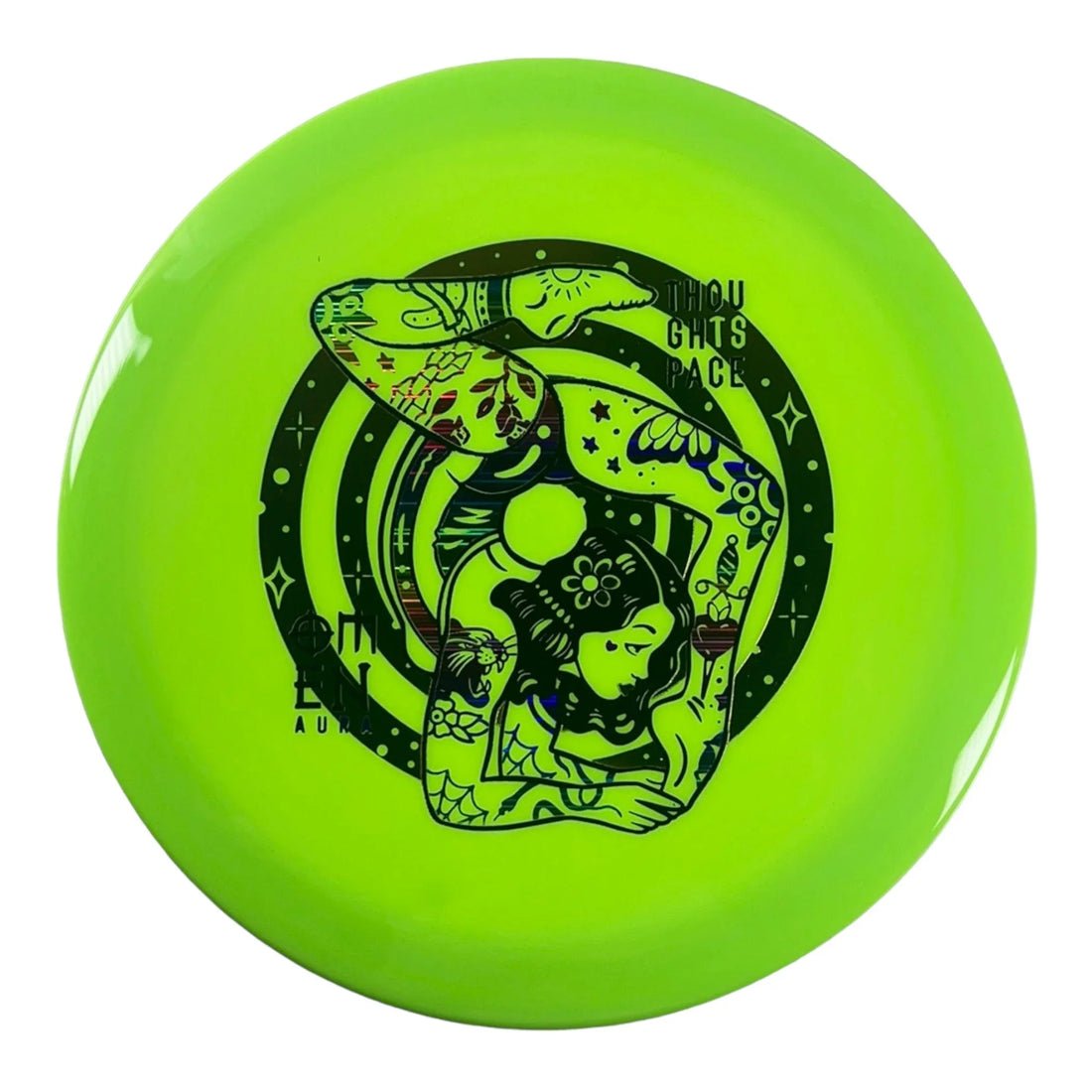 Thought Space Athletics Omen | Aura | Green/Rainbow 175g Disc Golf