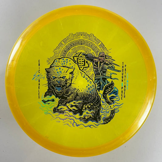 Thought Space Athletics Pathfinder | Ethos | Yellow/Stripes 176g (Eric Oakley) Disc Golf