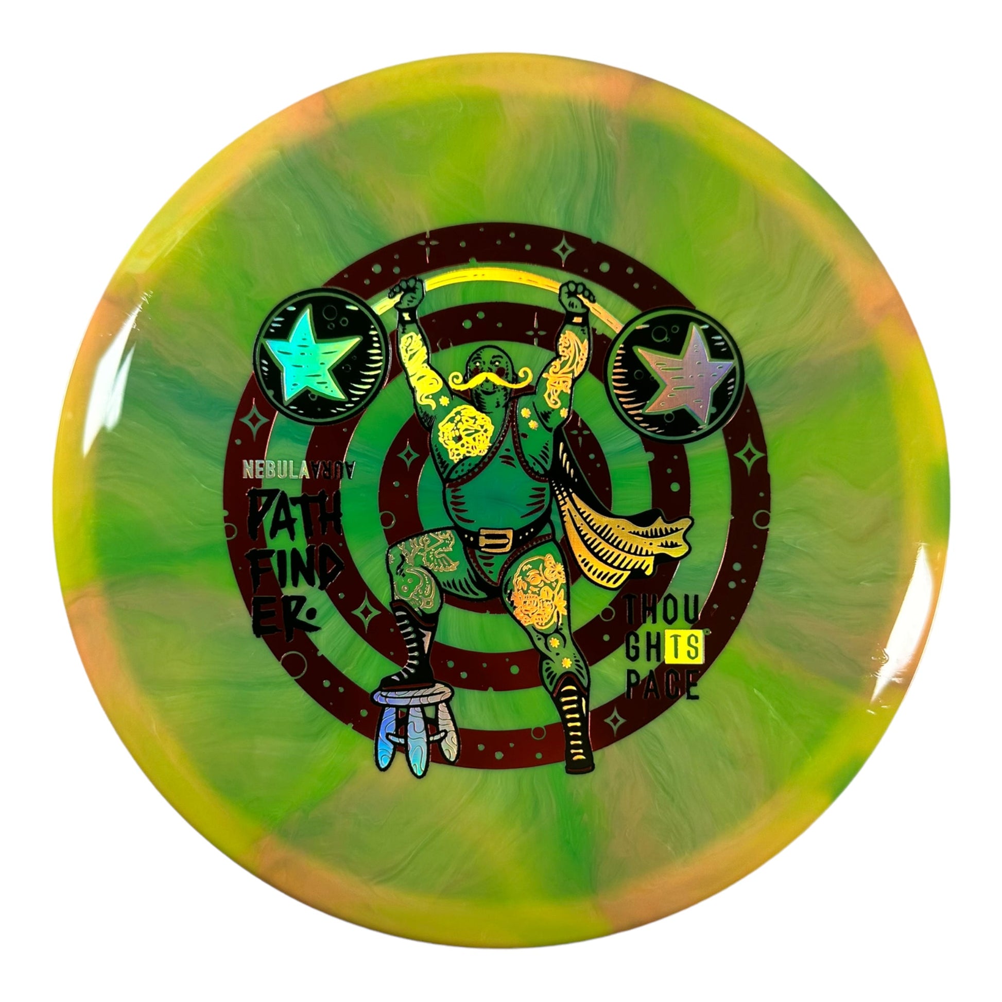 Thought Space Athletics Pathfinder | Nebula Aura | Green/Red 176g Disc Golf