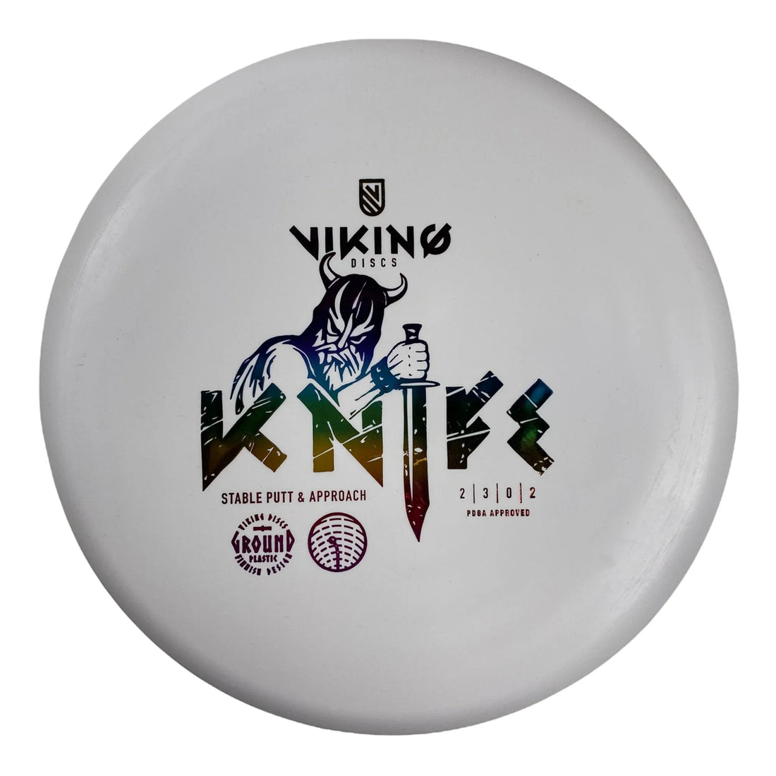 Viking Discs Knife | Ground | White/Rainbow 168g - 170g Disc Golf
