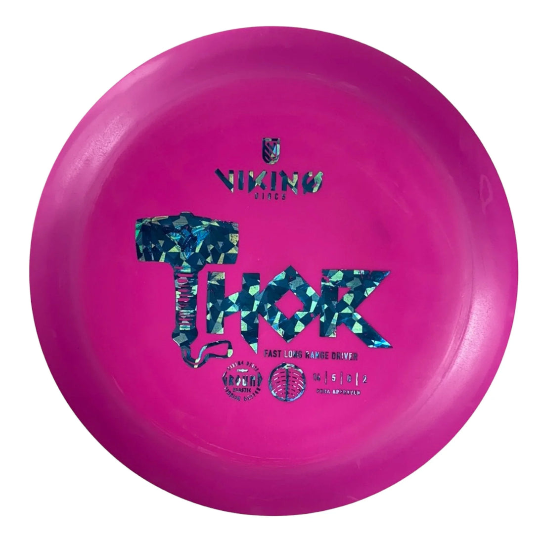 Viking Discs Thunder God Thor | Ground | Pink/Blue 168 - 172g Disc Golf