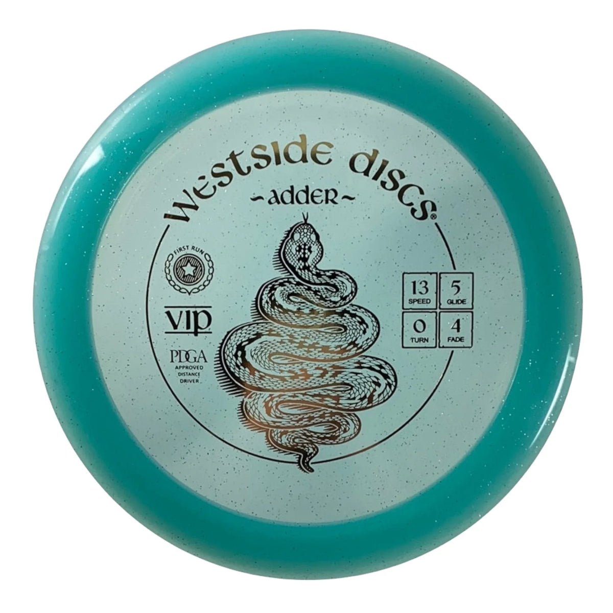 Westside Discs Adder | VIP | Blue/Gold 173 - 175g Disc Golf