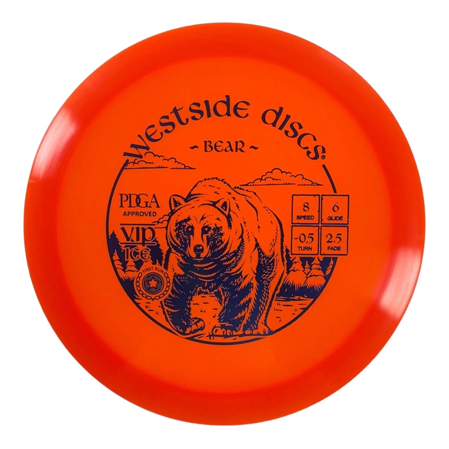 Westside Discs Bear | VIP Ice | Orange/Blue 167 - 174g Disc Golf