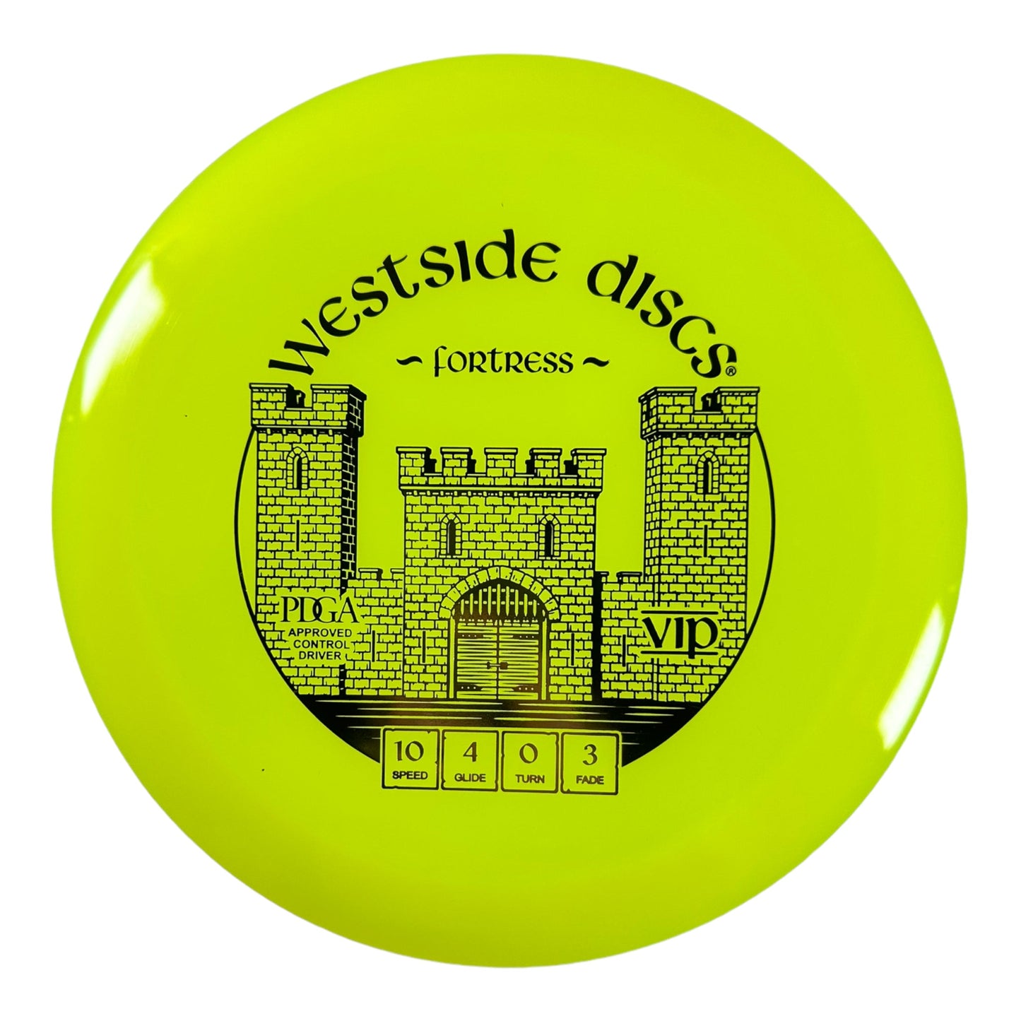 Westside Discs Fortress | VIP | Yellow/Gold 174g Disc Golf