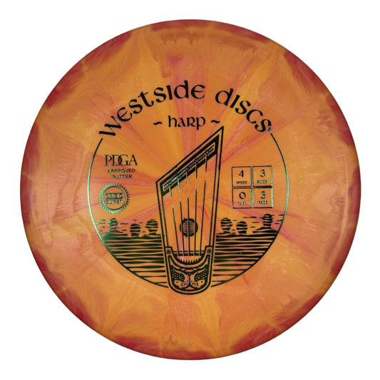 Westside Discs Harp | Origio Burst | Orange/Green 173g Disc Golf