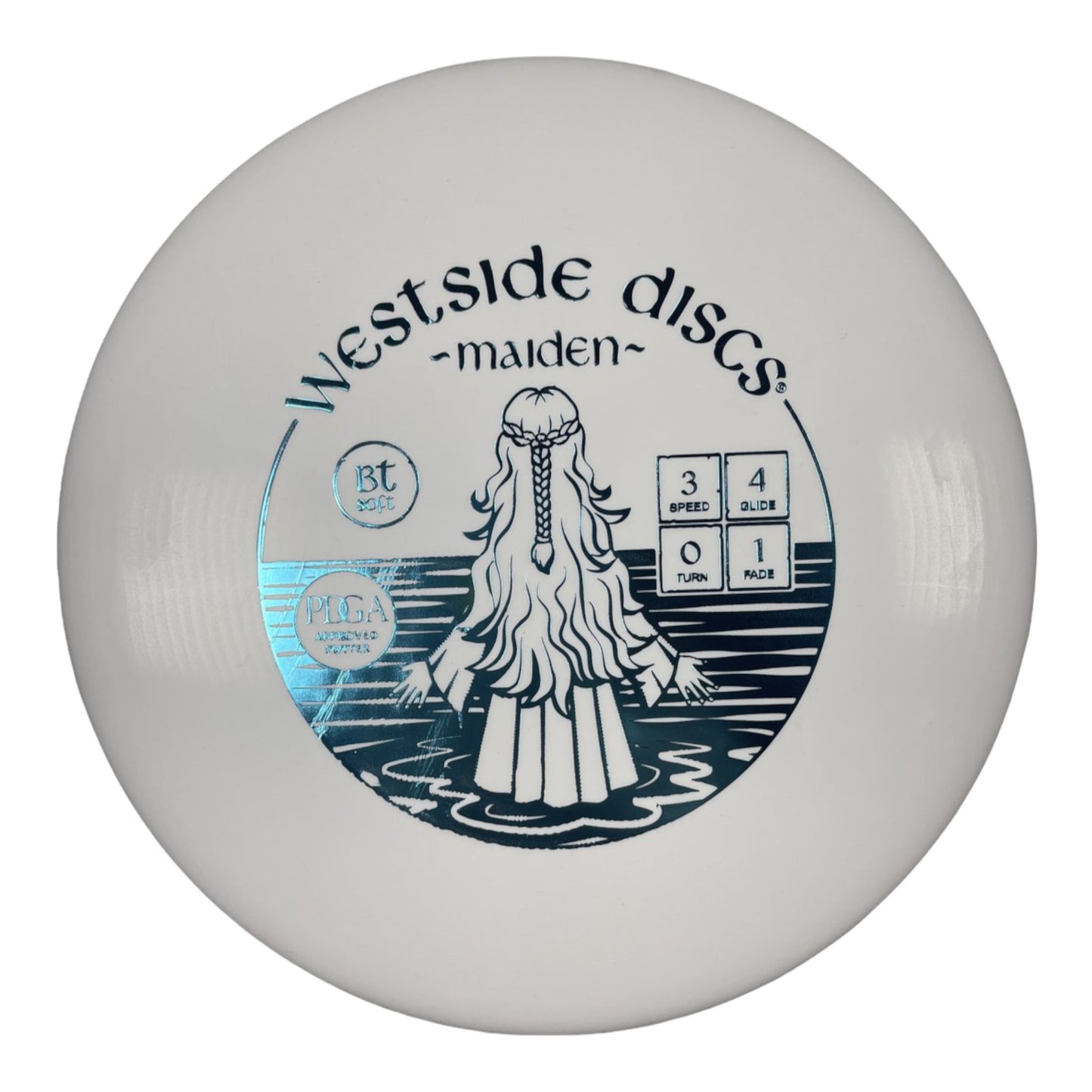 Westside Discs Maiden | BT Soft | White/Blue Disc Golf