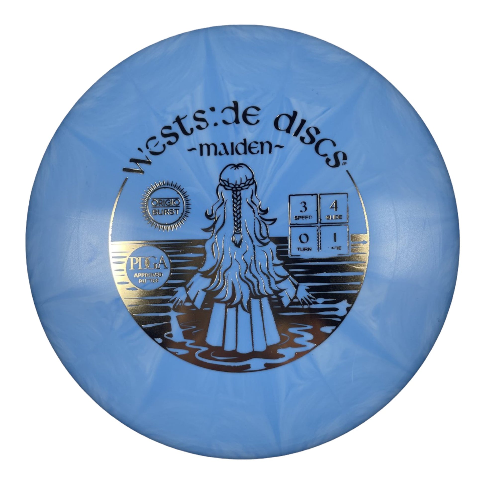 Westside Discs Maiden | Origio Burst | Blue/Gold 176g Disc Golf