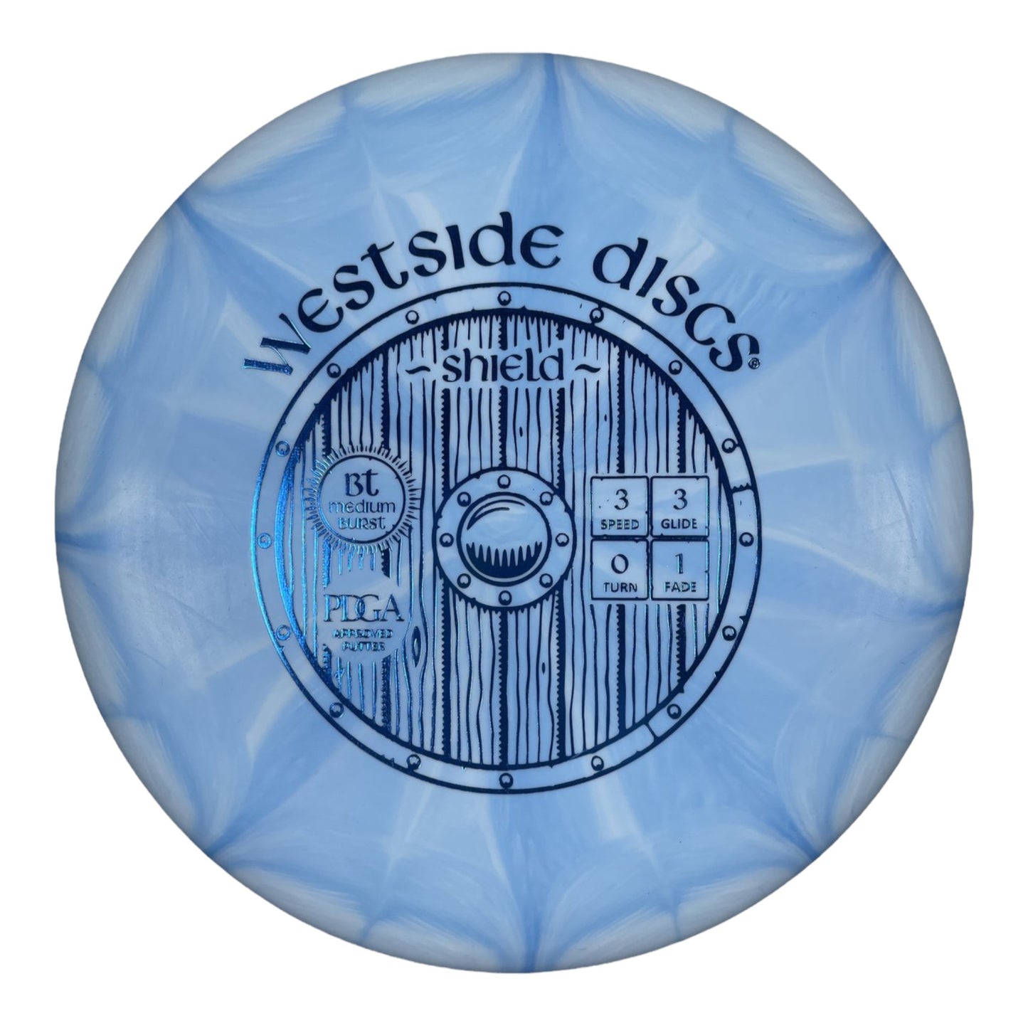 Westside Discs Shield | BT Burst | Blue/Blue 175g Disc Golf