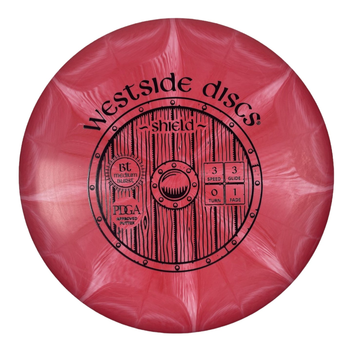 Westside Discs Shield | BT Burst | Red/Black 174g Disc Golf
