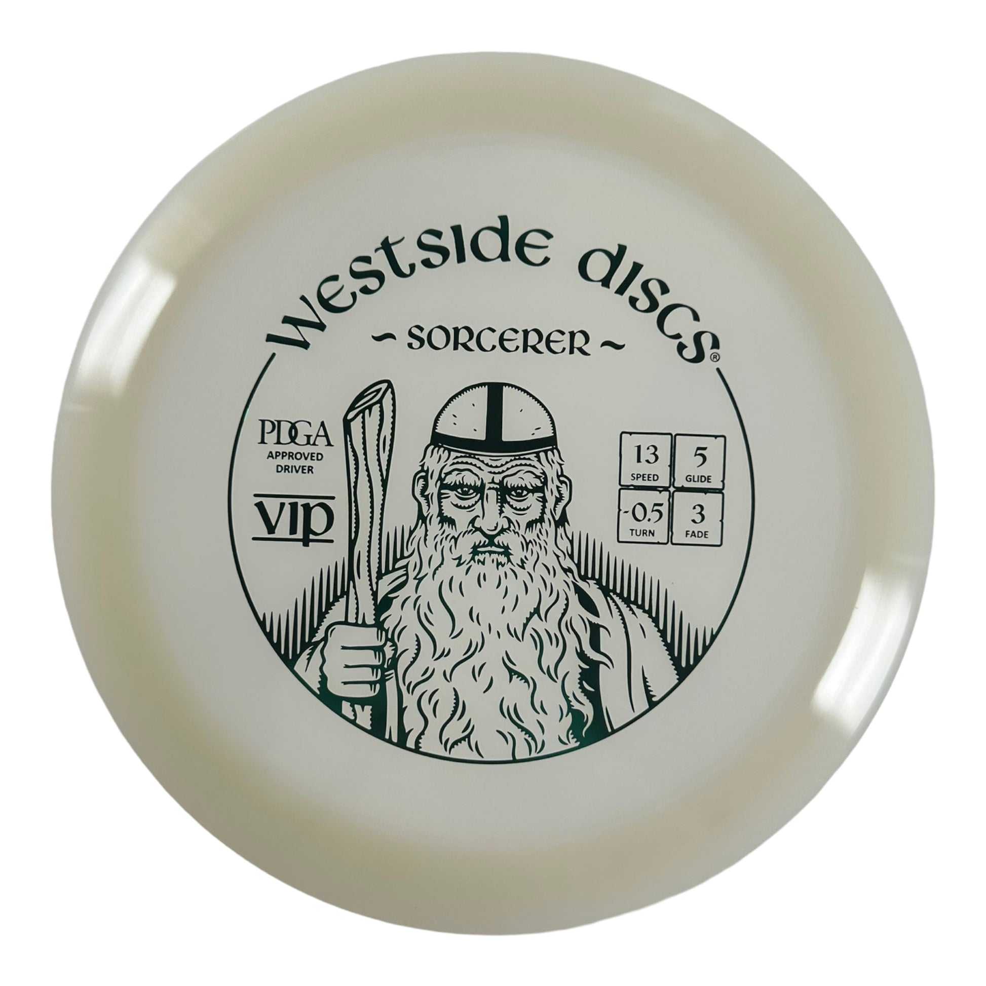 Westside Discs Sorcerer | VIP | White/Green 171g Disc Golf