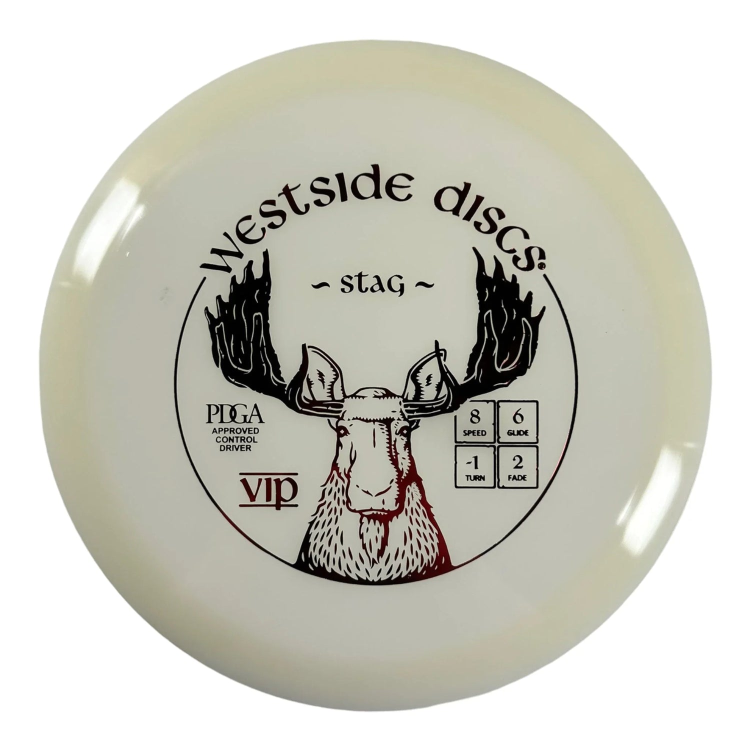 Westside Discs Stag | VIP | White/Red 170 - 172g Disc Golf