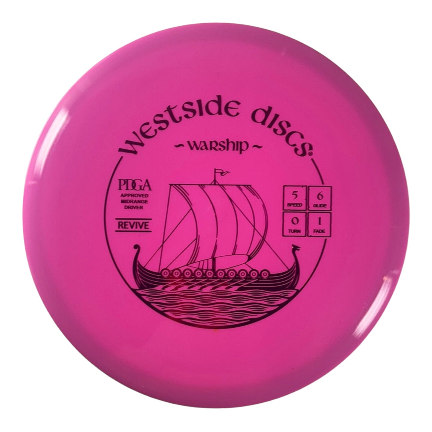 Westside Discs Warship | Revive | Pink/Red 176g Disc Golf