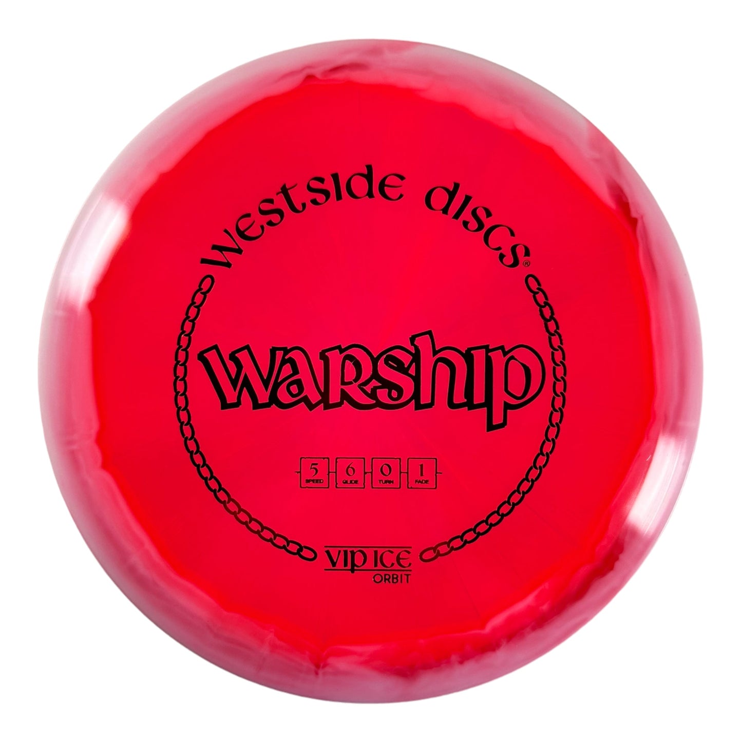Westside Discs Warship | VIP Ice Orbit | Red/Red 177g Disc Golf