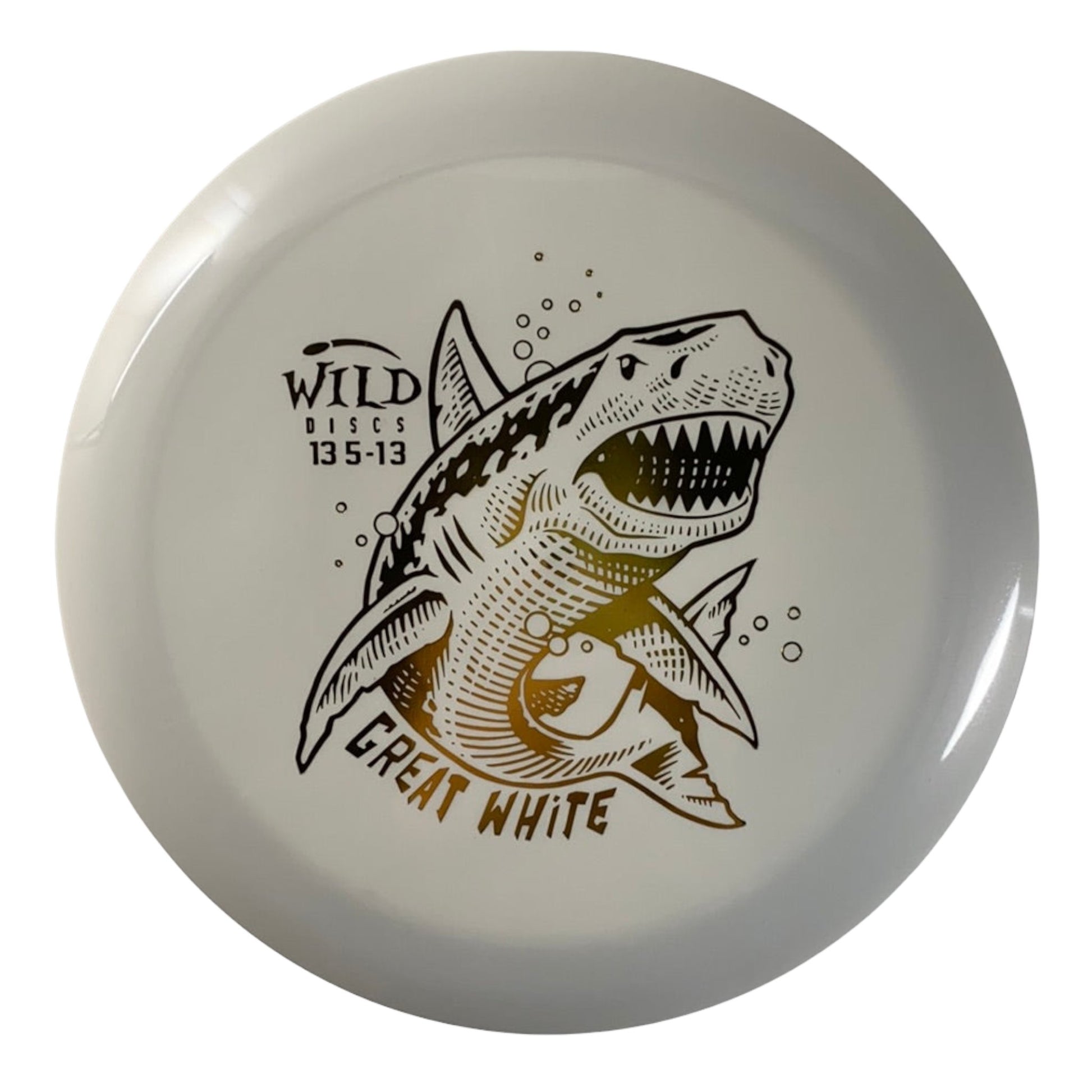 Wild Discs Great White | Lava | White/Gold 172g Disc Golf