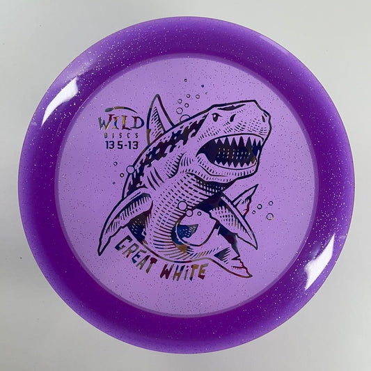 Wild Discs Great White | Meteor | Purple/Confetti 174g Disc Golf