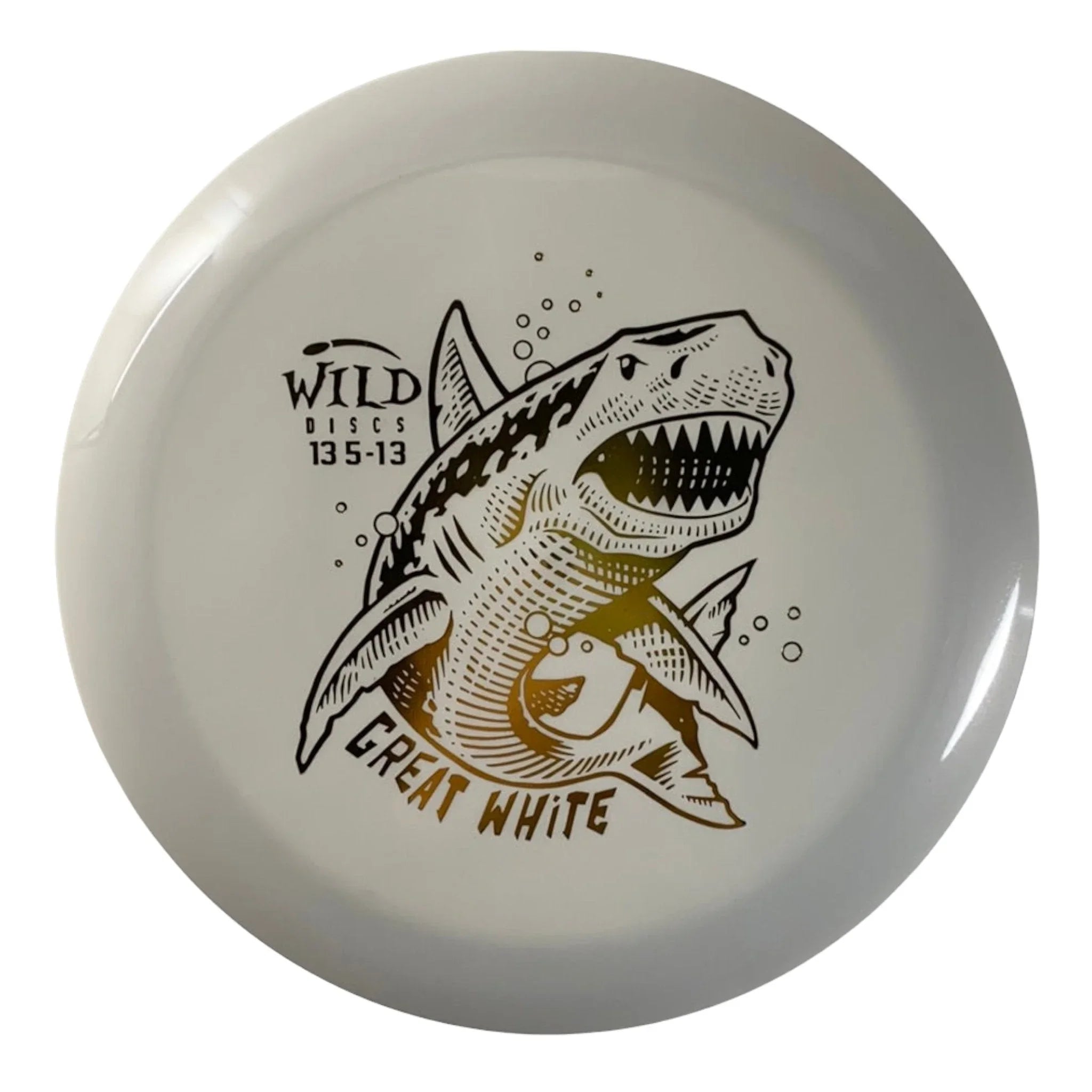 Wild Discs Great White | Lava | White/Gold 172g Disc Golf