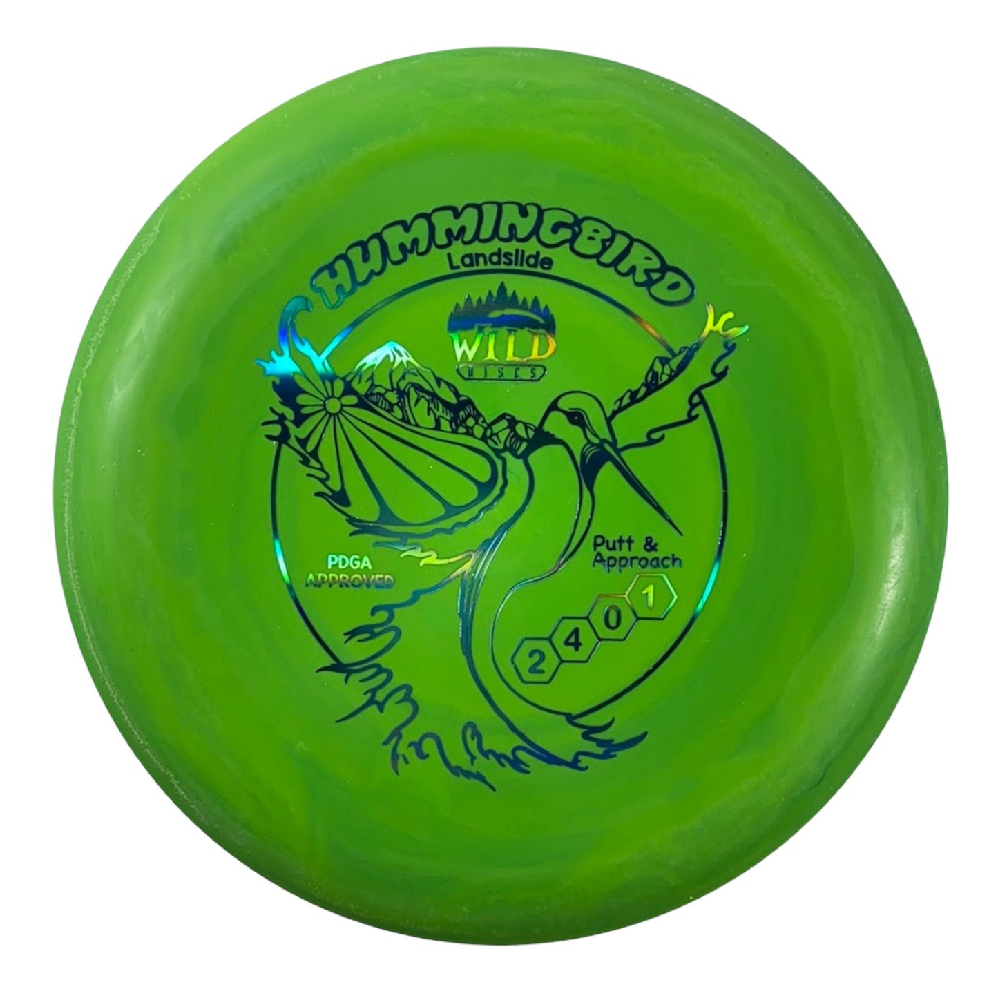 Wild Discs Hummingbird | Landslide | Green/Blue 173g Disc Golf