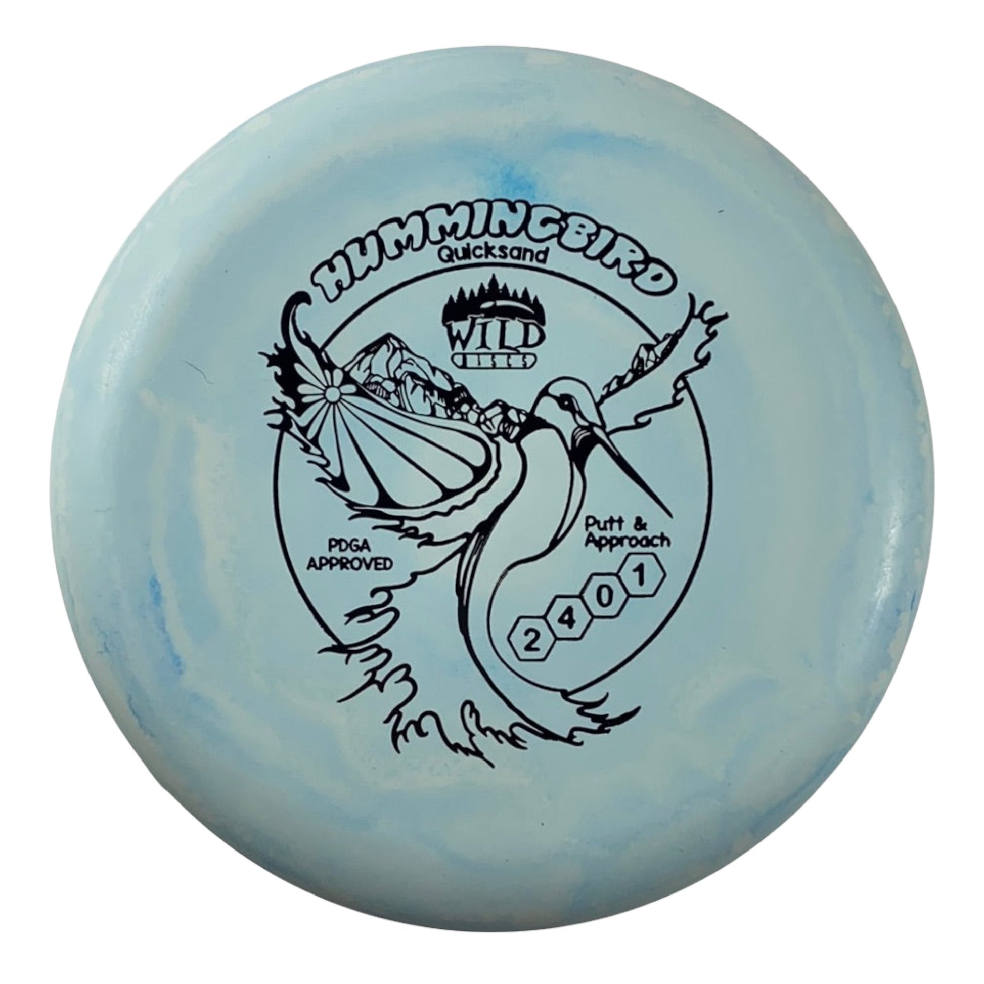 Wild Discs Hummingbird | Quicksand | Blue/Black 171g Disc Golf