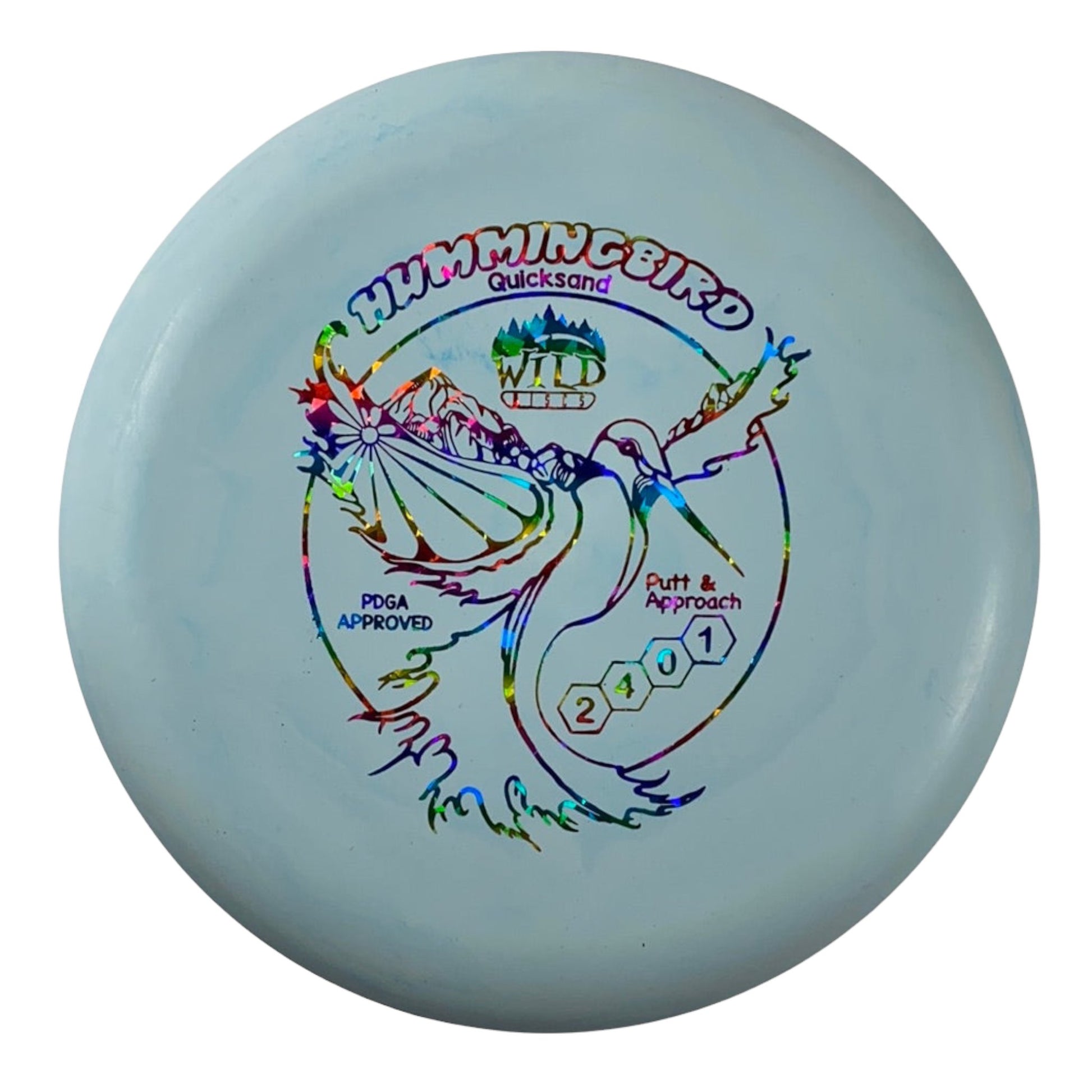 Wild Discs Hummingbird | Quicksand | Blue/Rainbow 171g Disc Golf