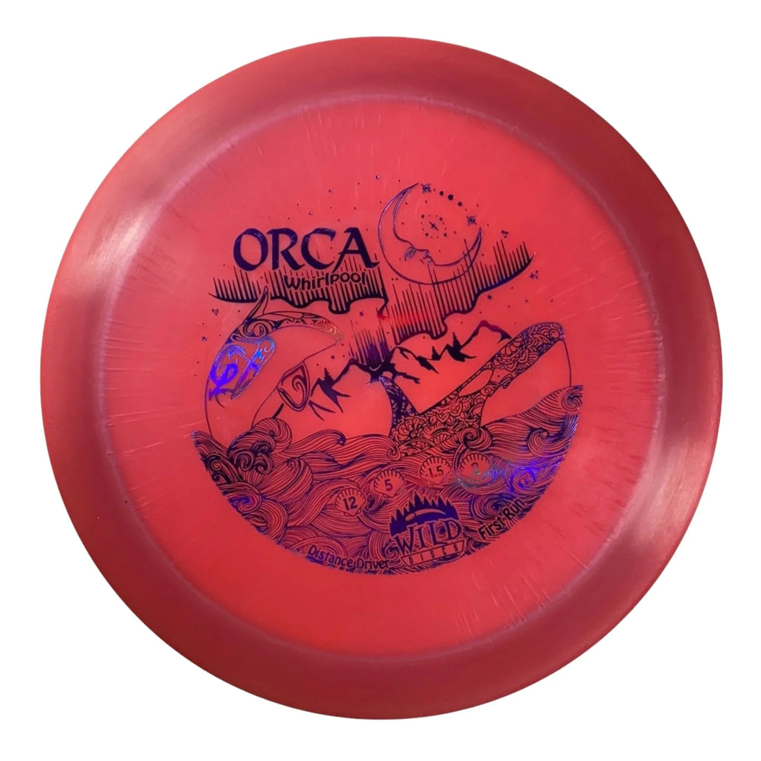 Wild Discs Orca | Whirlpool | Red/Purple 173 - 175g Disc Golf