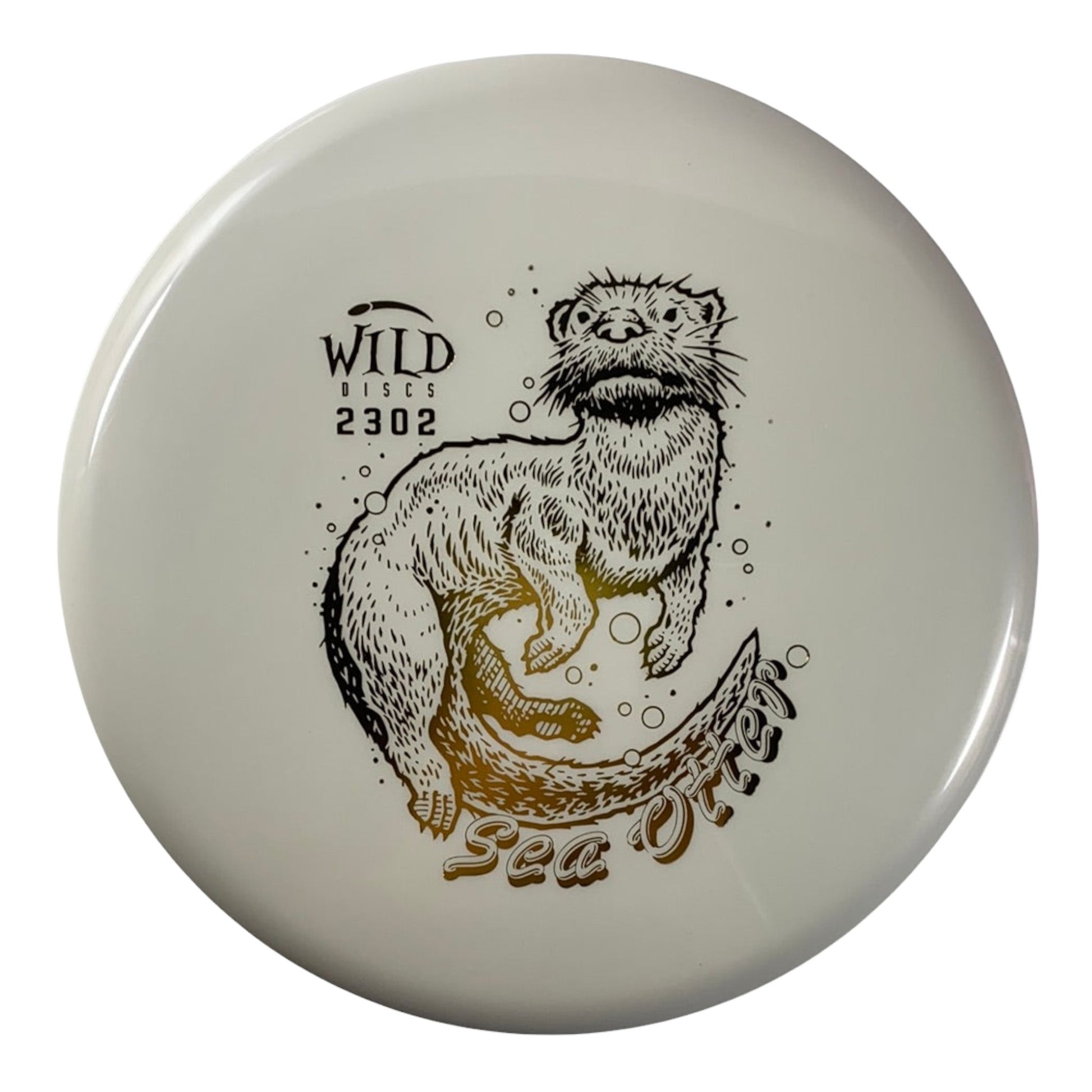 Wild Discs Sea Otter | Lava | White/Gold 175g Disc Golf